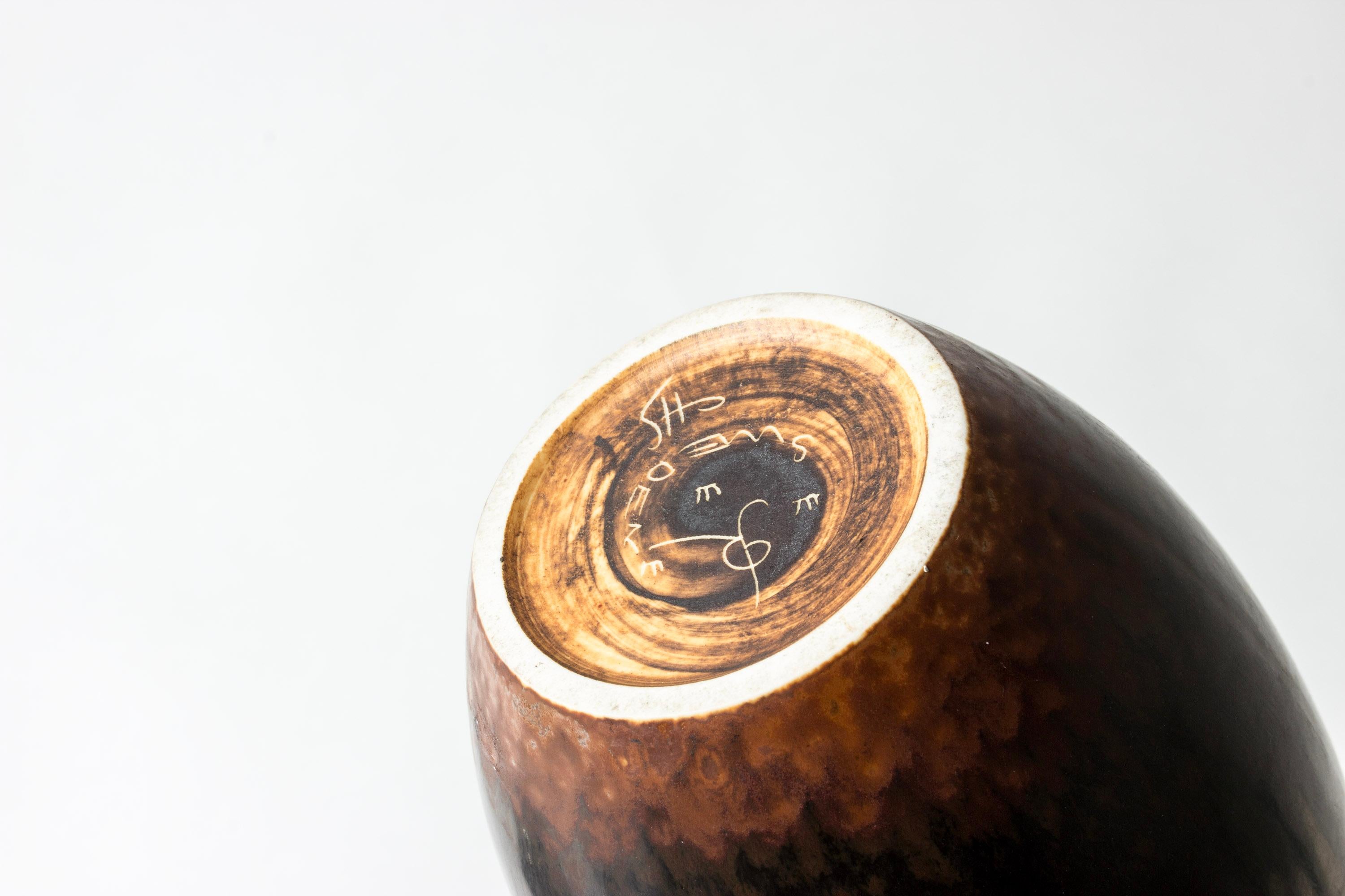 Grès porcellanato Vaso in gres scandinavo moderno, Carl-Harry Stålhane, Rörstrand, Svezia, 1950 in vendita
