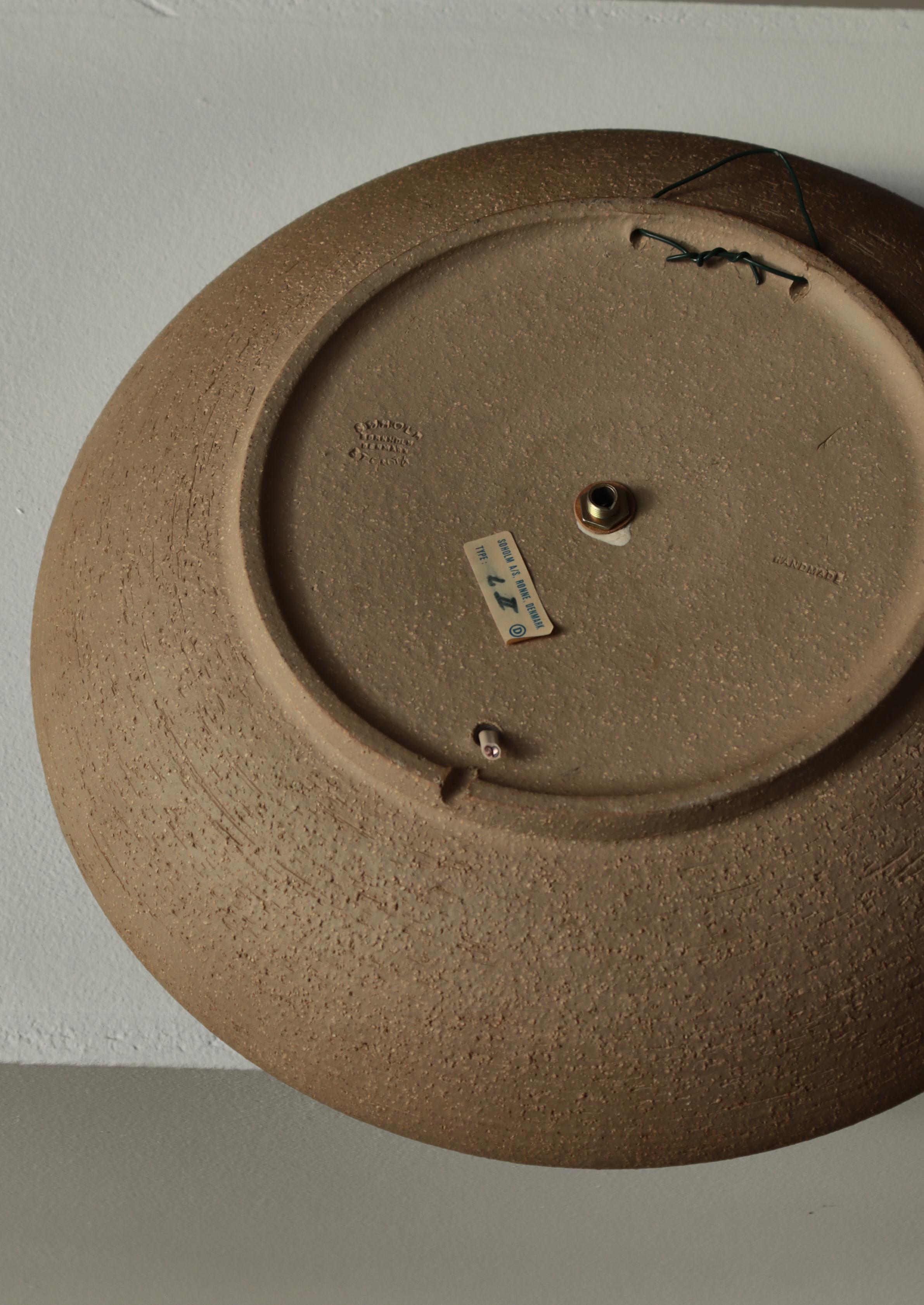 The Modern Scandinavian Stoneware Wall Sconce by Noomi Backhausen, Søholm, 1960s en vente 3