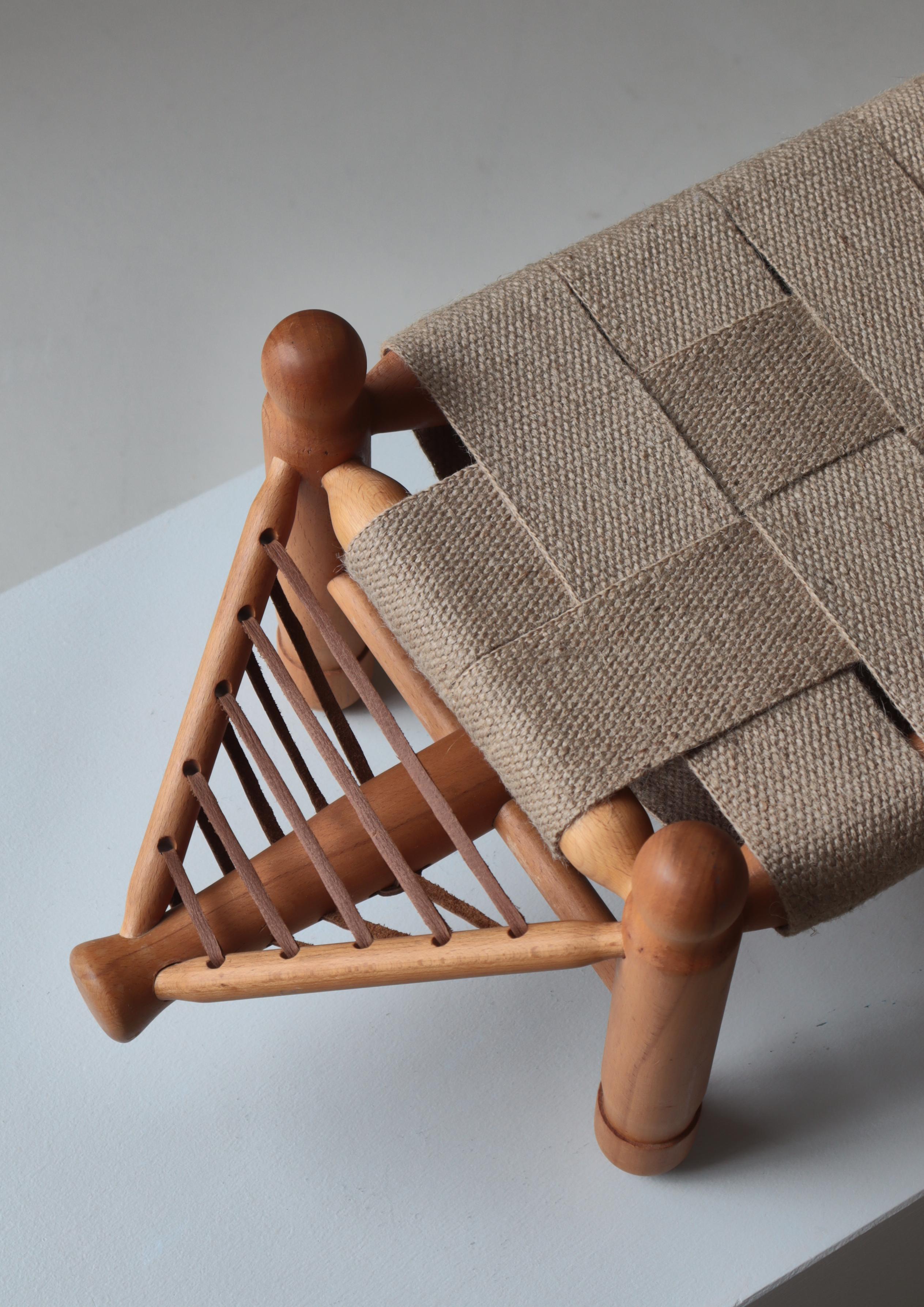Swedish Scandinavian Modern Stool 