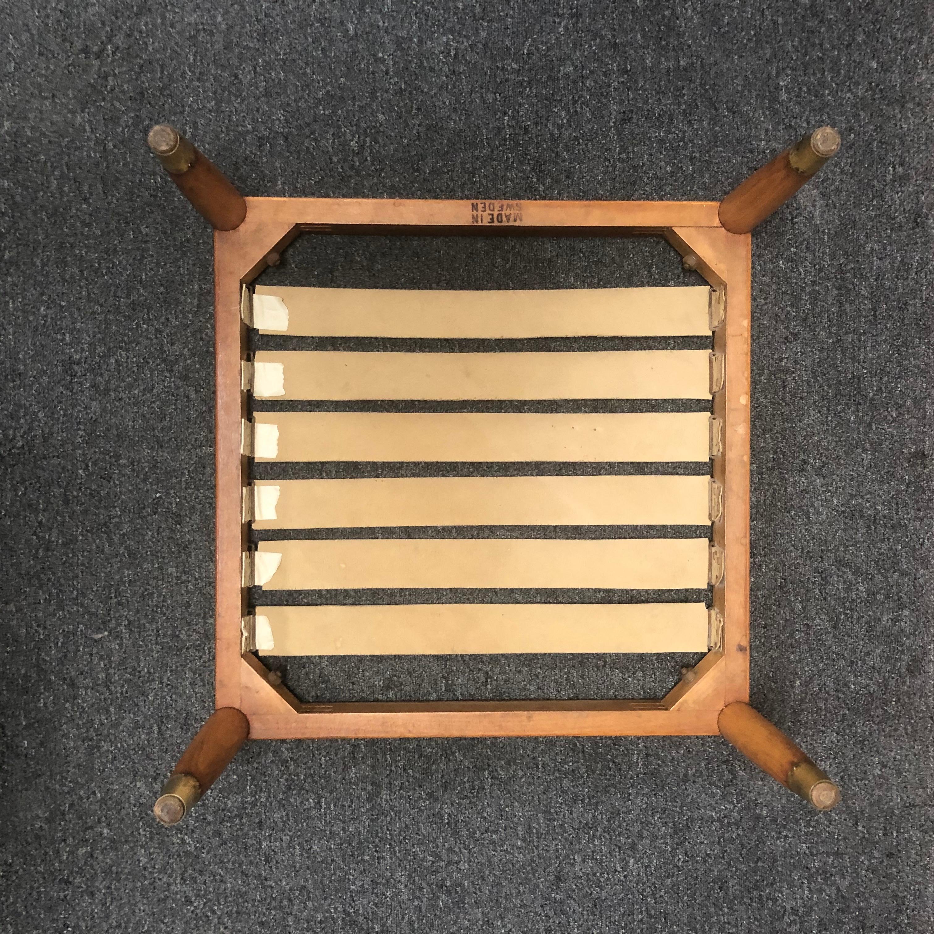 Scandinavian Modern Stool / Ottoman / Bench In Good Condition For Sale In San Diego, CA