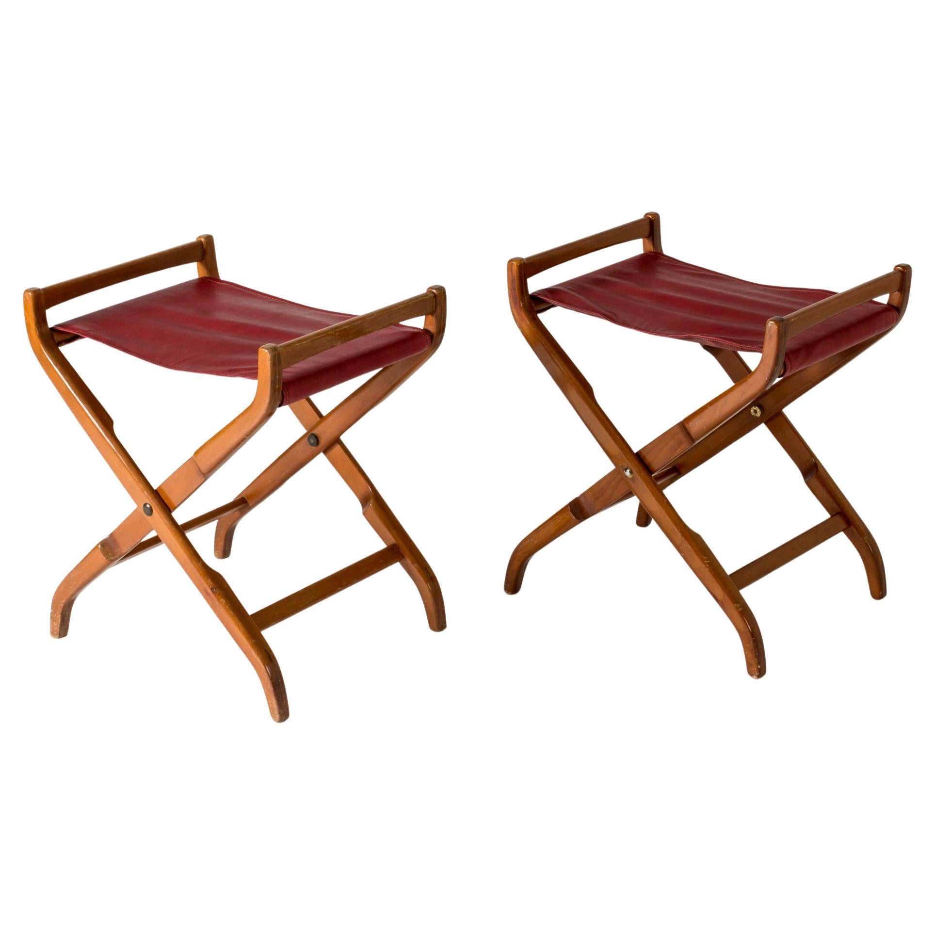 Tabourets modernes scandinaves de David Rosén, NK, Suède, années 1950