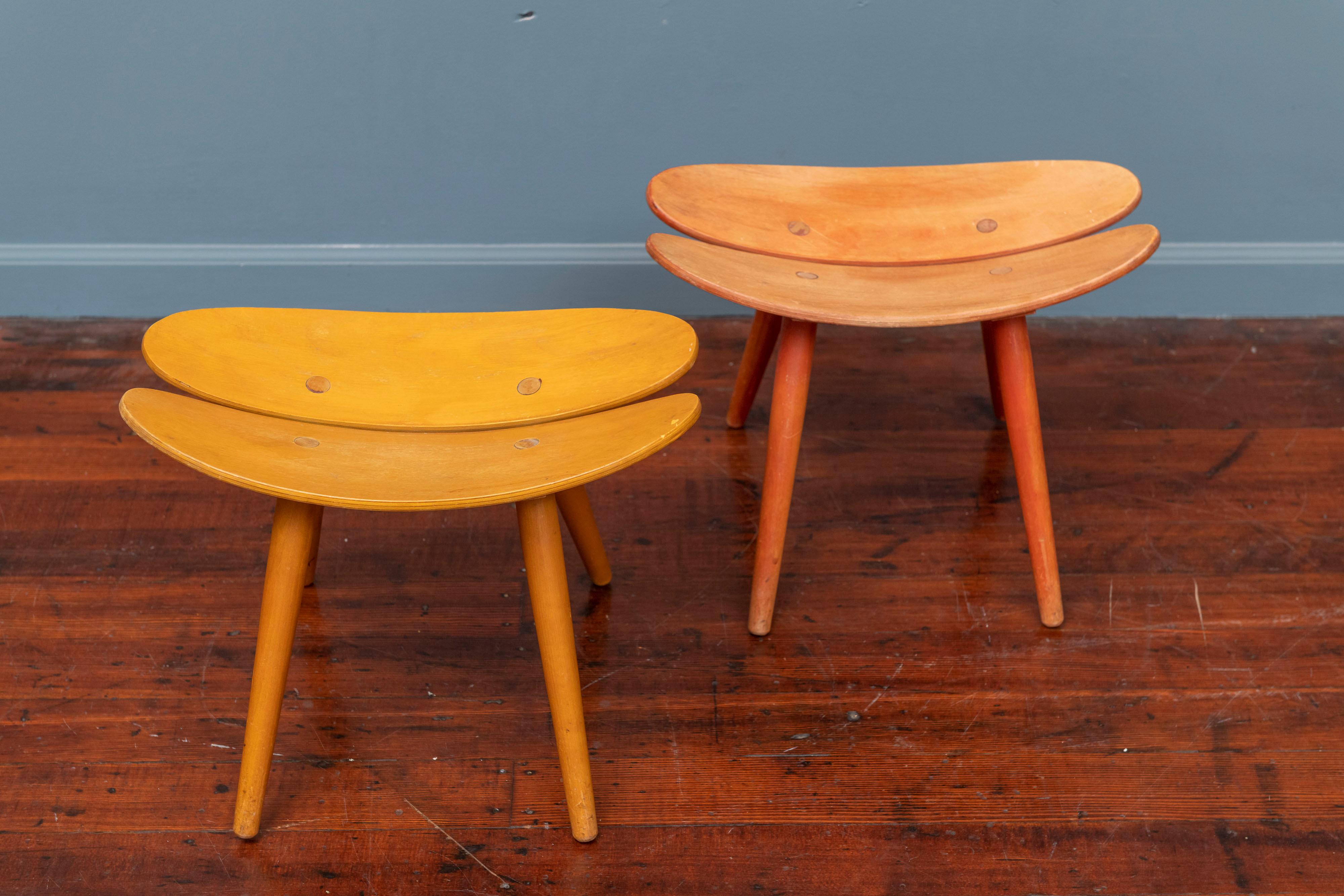 Scandinavian Modern Stools In Fair Condition In San Francisco, CA