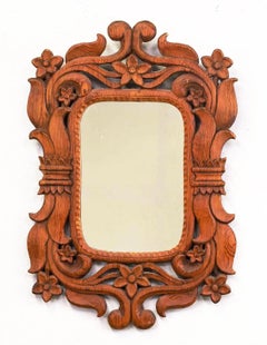 Scandinavian Modern Studio Crafted Mirror in Pine by Bo Fjaestad, Rackstad