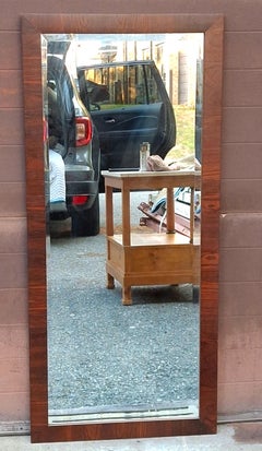 Specchio in palissandro in stile The Modern Scandinavian attribuito a Milo Baughman