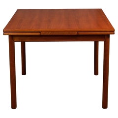 Scandinavian Modern Style Teak Square Extension Dining Table Made in Singapore