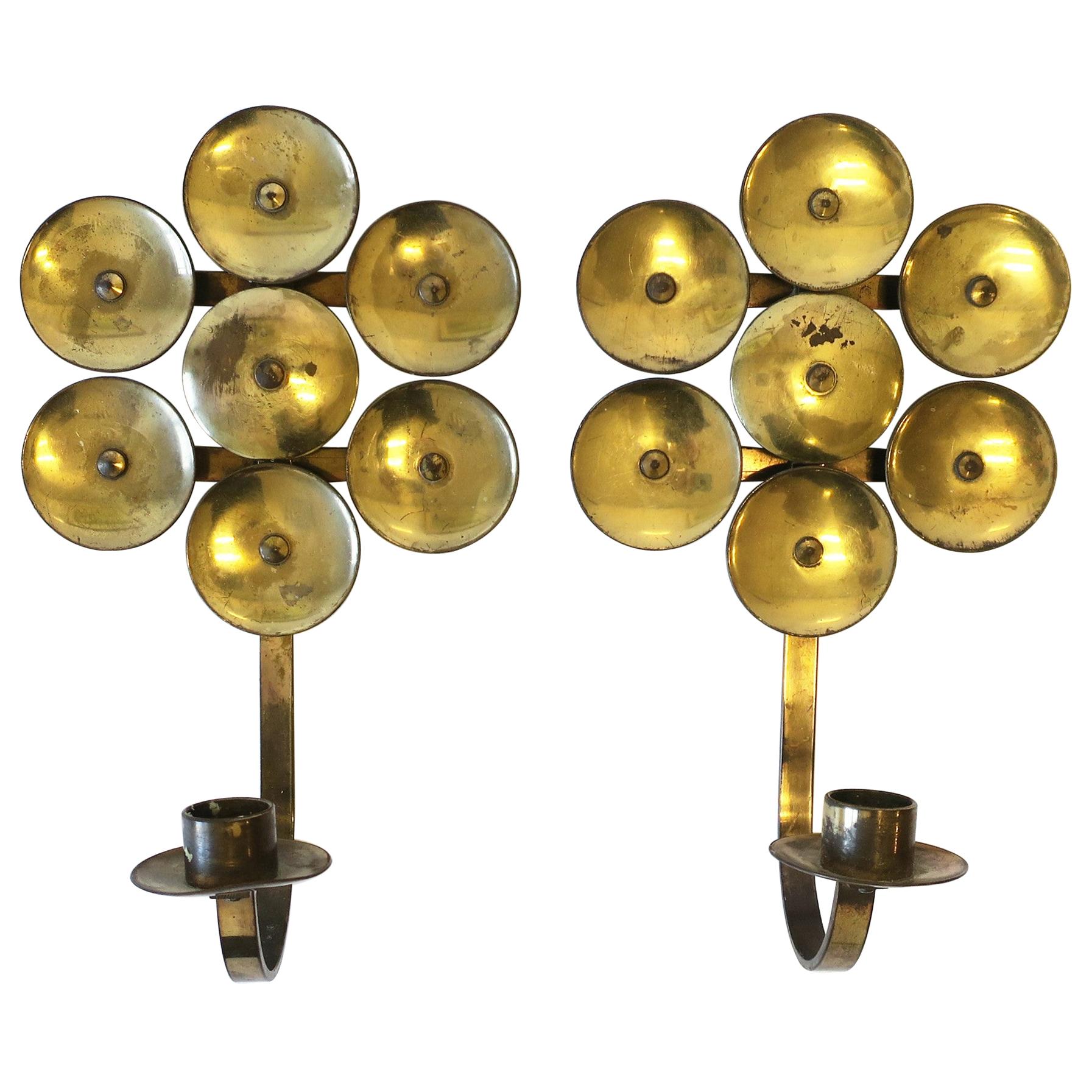Pair of Antique Mirrored Candle Wall Sconces at 1stDibs