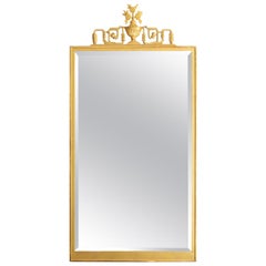 Scandinavian Modern Swedish Grace, Art Deco Giltwood Mirror Neoclassical