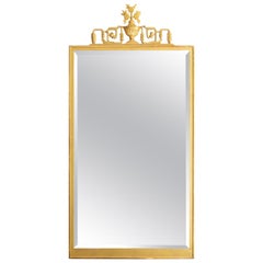 Scandinavian Modern Swedish Grace, Art Deco Giltwood Mirror Neoclassical 