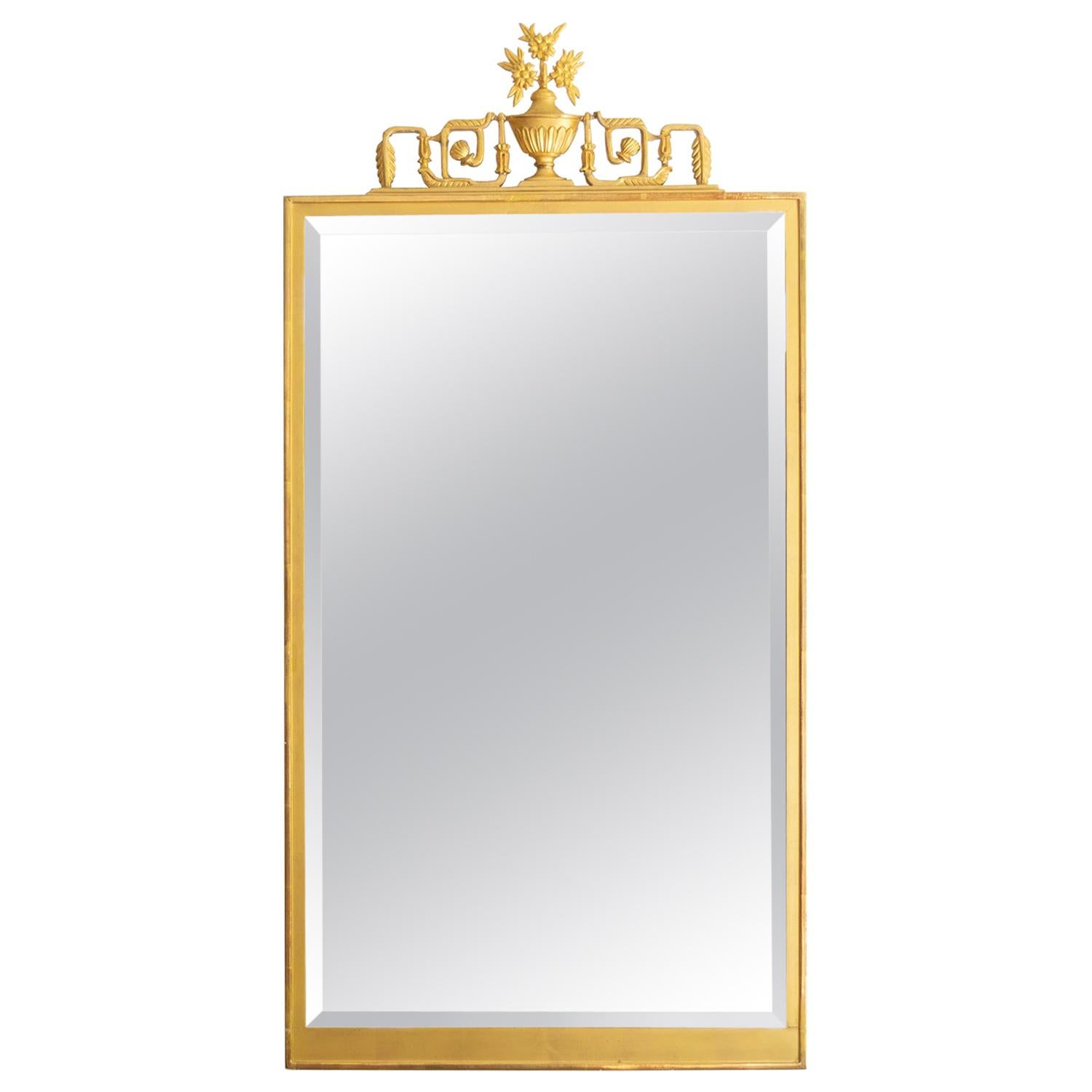 Scandinavian Modern, Swedish Grace, Art Deco Giltwood Mirror