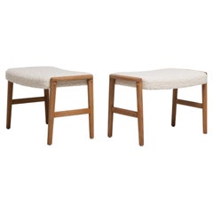 Tabourets sur pied en chêne suédois moderne scandinave