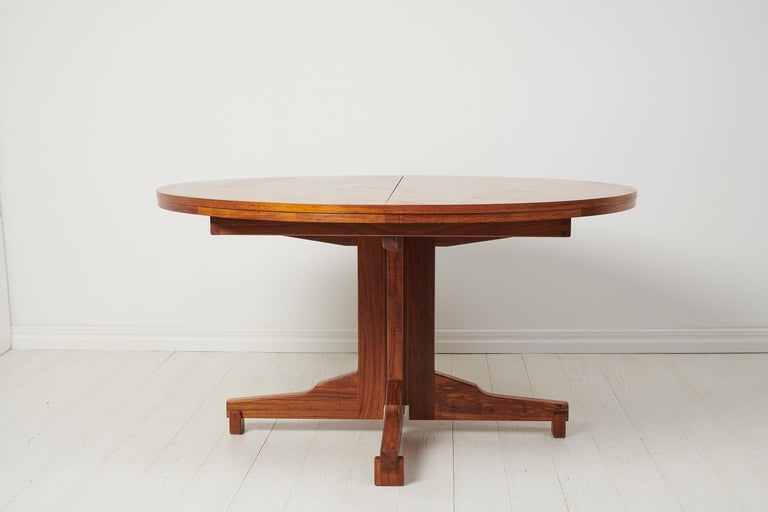 Scandinavian Modern Swedish Round Dining Table For Sale at 1stDibs