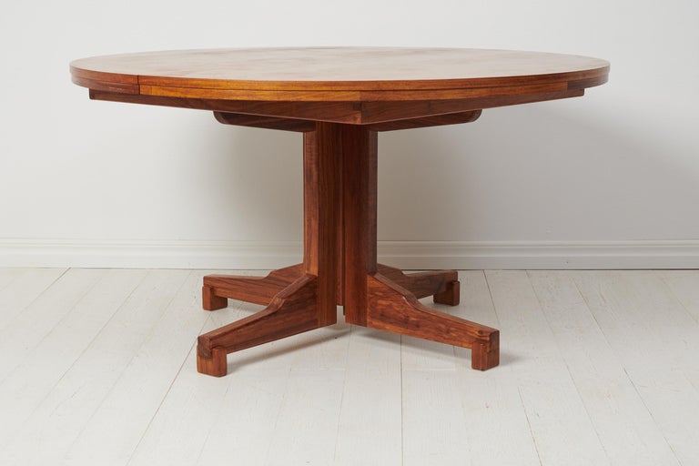 Scandinavian Modern Swedish Round Dining Table For Sale at 1stDibs