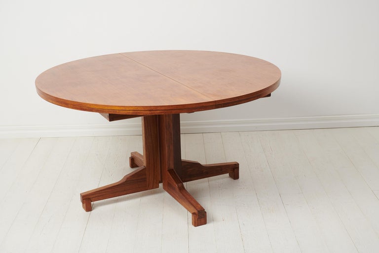 Scandinavian Modern Swedish Round Dining Table For Sale at 1stDibs