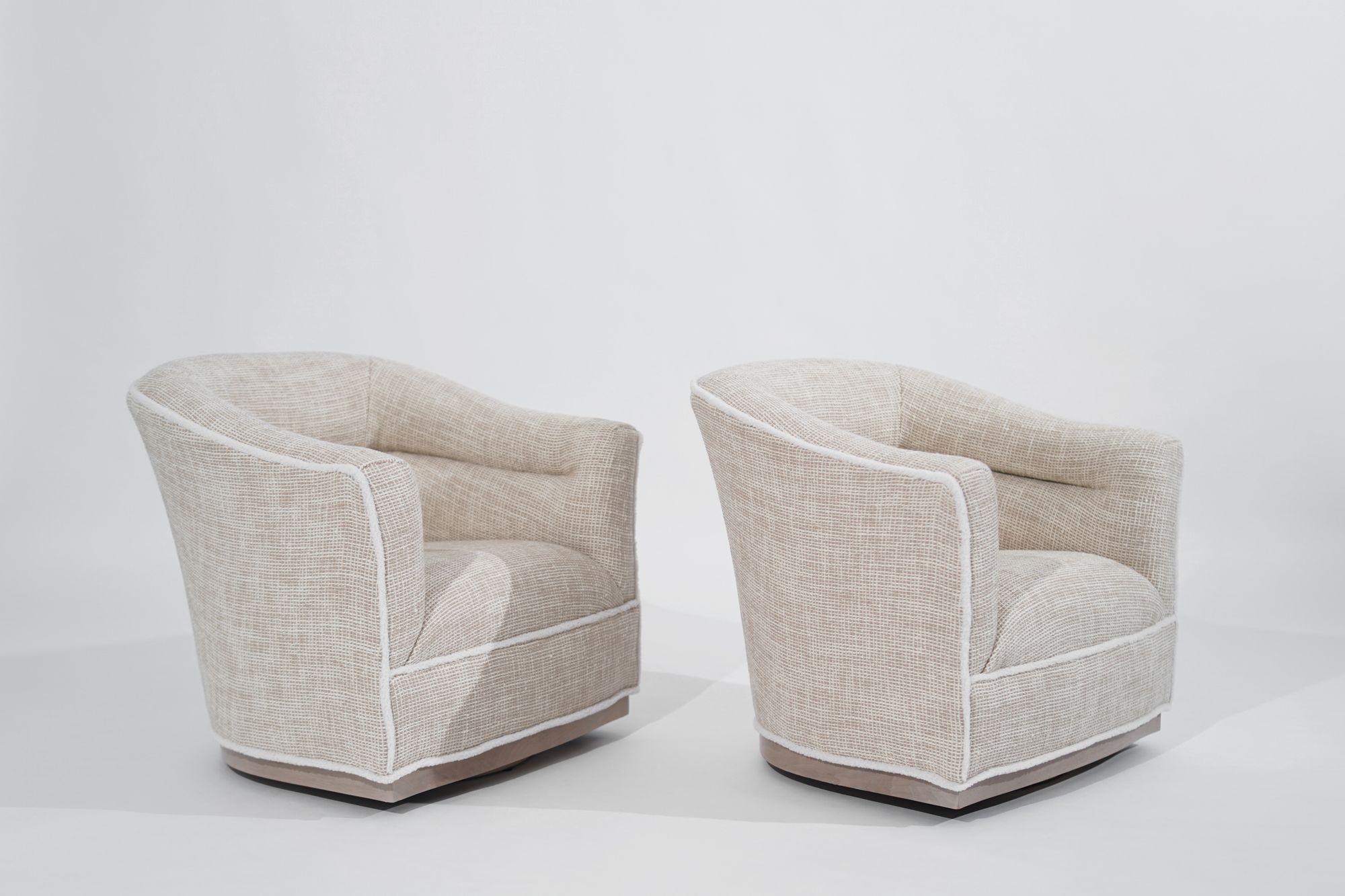 Scandinavian Modern Scandinavian-Modern Swivel Chairs, Sweden, C. 1950s For Sale