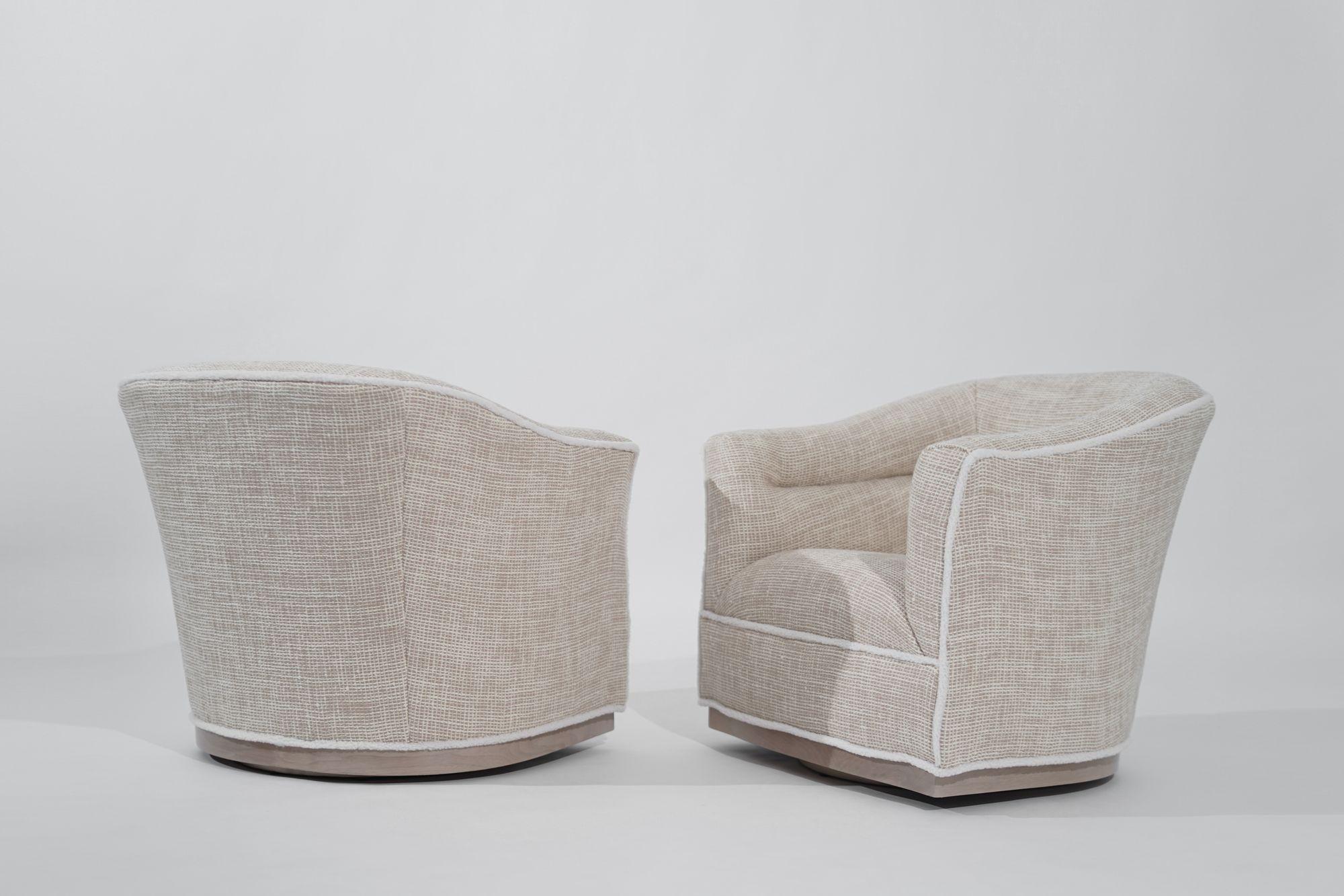 American Scandinavian-Modern Swivel Chairs, Sweden, C. 1950s For Sale