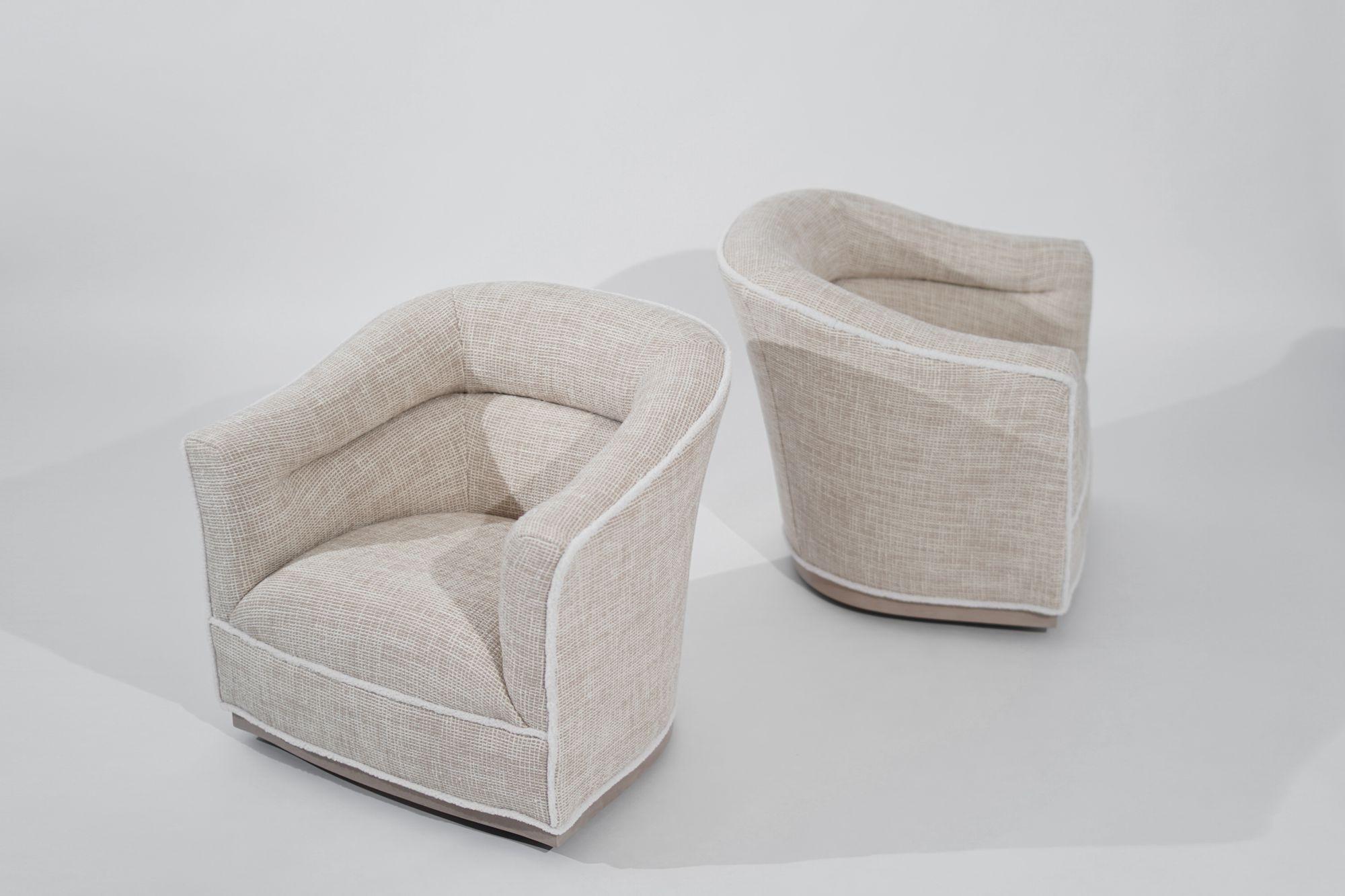 20th Century Scandinavian-Modern Swivel Chairs, Sweden, C. 1950s For Sale