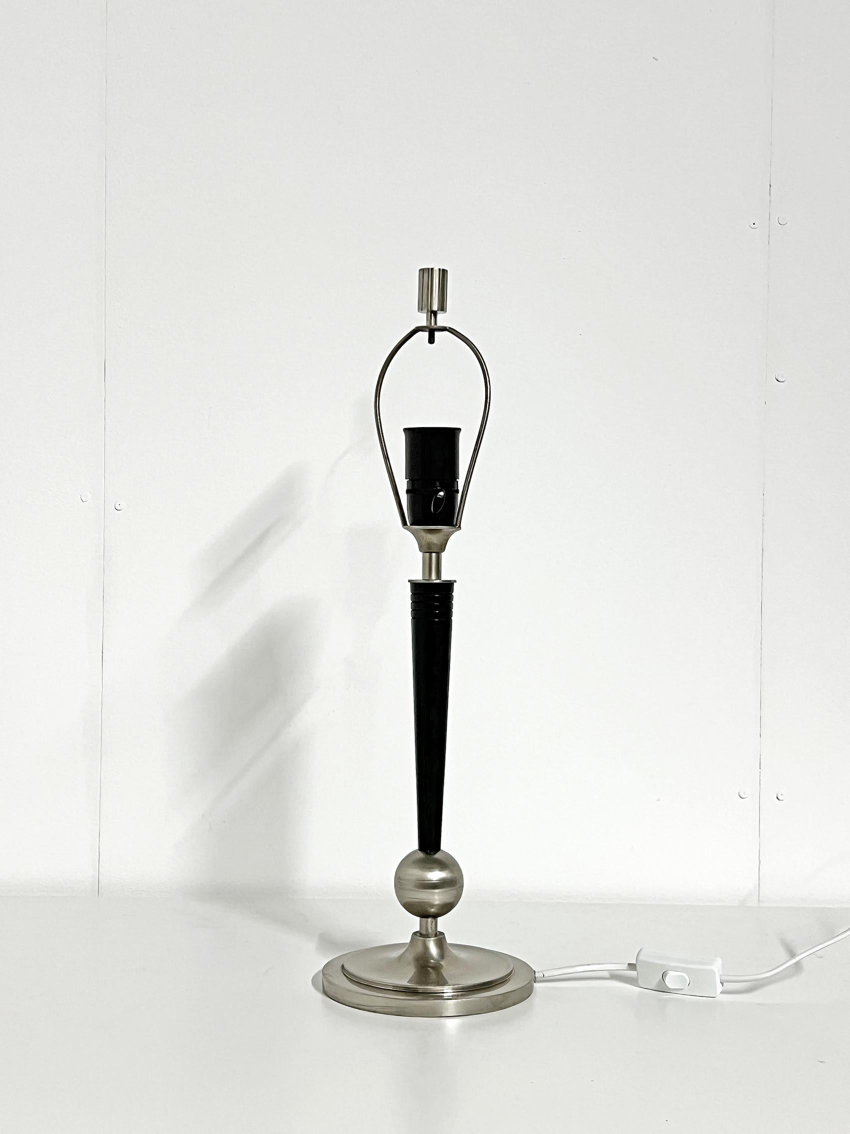 Pewter Scandinavian Modern Table Lamp by Böhlmarks 1940's For Sale