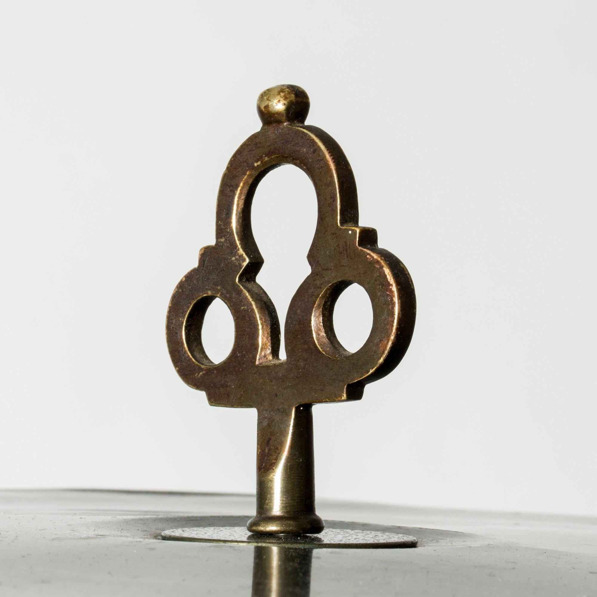 Brass Scandinavian Modern Table Lamp from Böhlmarks, Sweden, 1930s For Sale