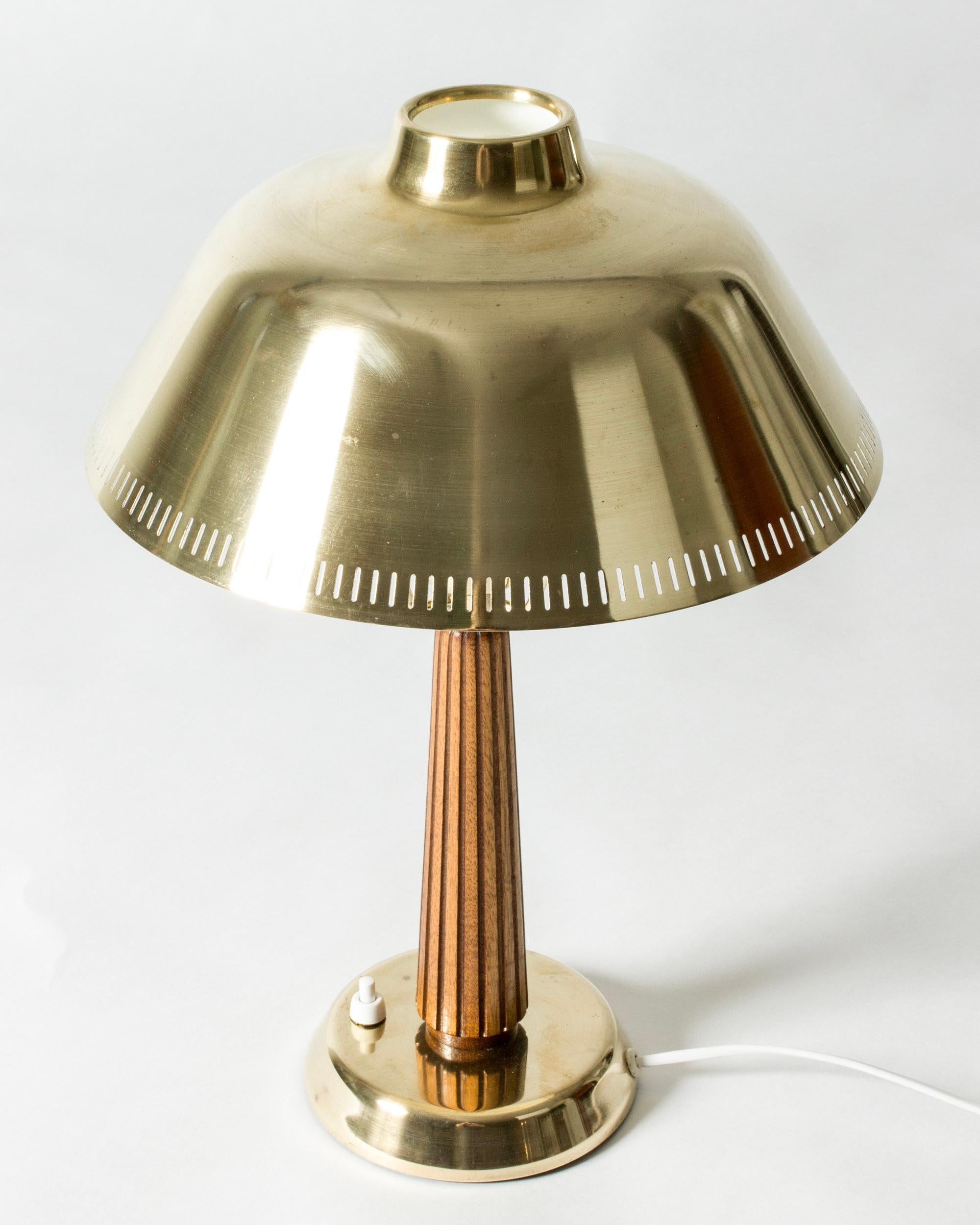 Teak Scandinavian Modern Table Lamp, Hans Bergström, ASEA, Sweden, 1950s For Sale