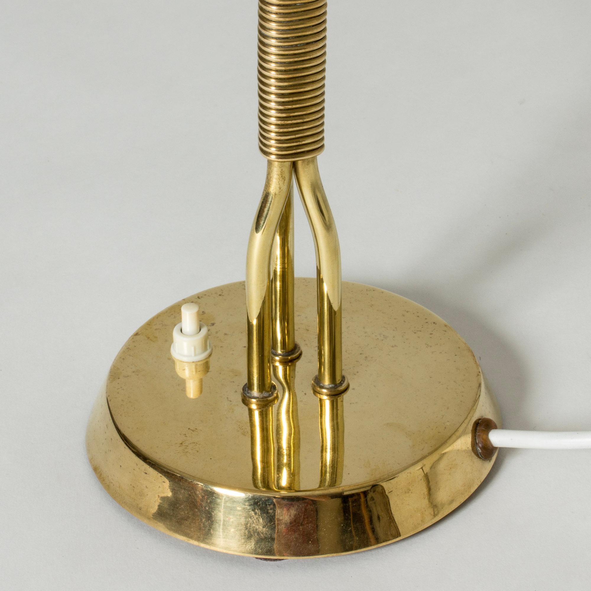 Brass Scandinavian Modern Table Lamp, Hans Bergström, Ateljé Lyktan, Sweden, 1940s For Sale