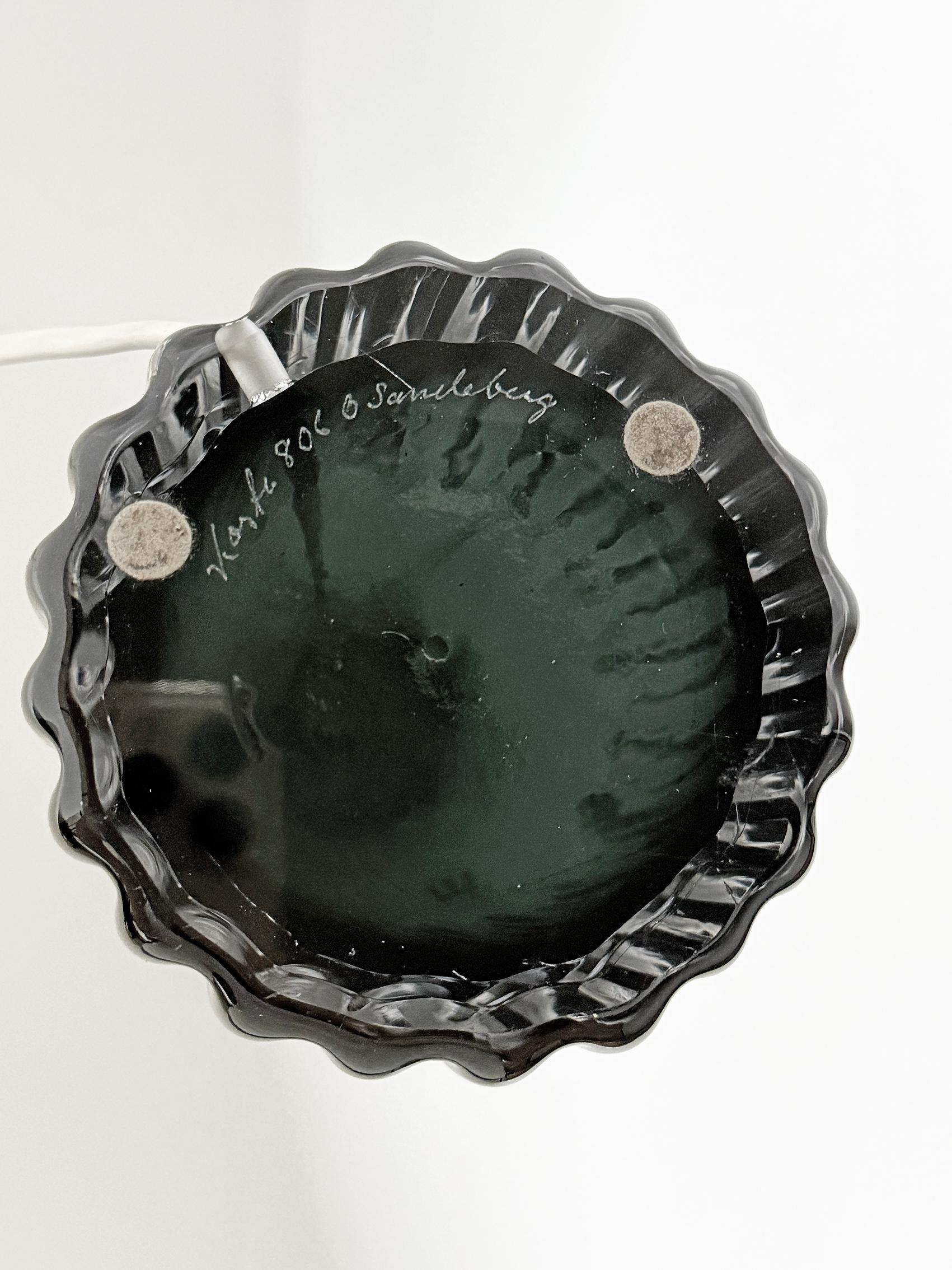 Glass Scandinavian Modern Table Lamp, Hans-Ove Sandeberg for Kosta, ca1960s For Sale