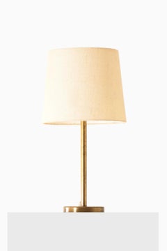 Scandinavian Modern Table Lamp in Brass and Opaline Glass, 1950s