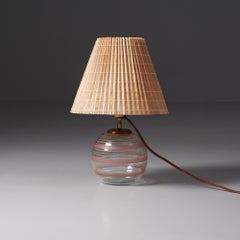 Scandinavian Modern Table Lamp, Kauklahden lasi, 1940s