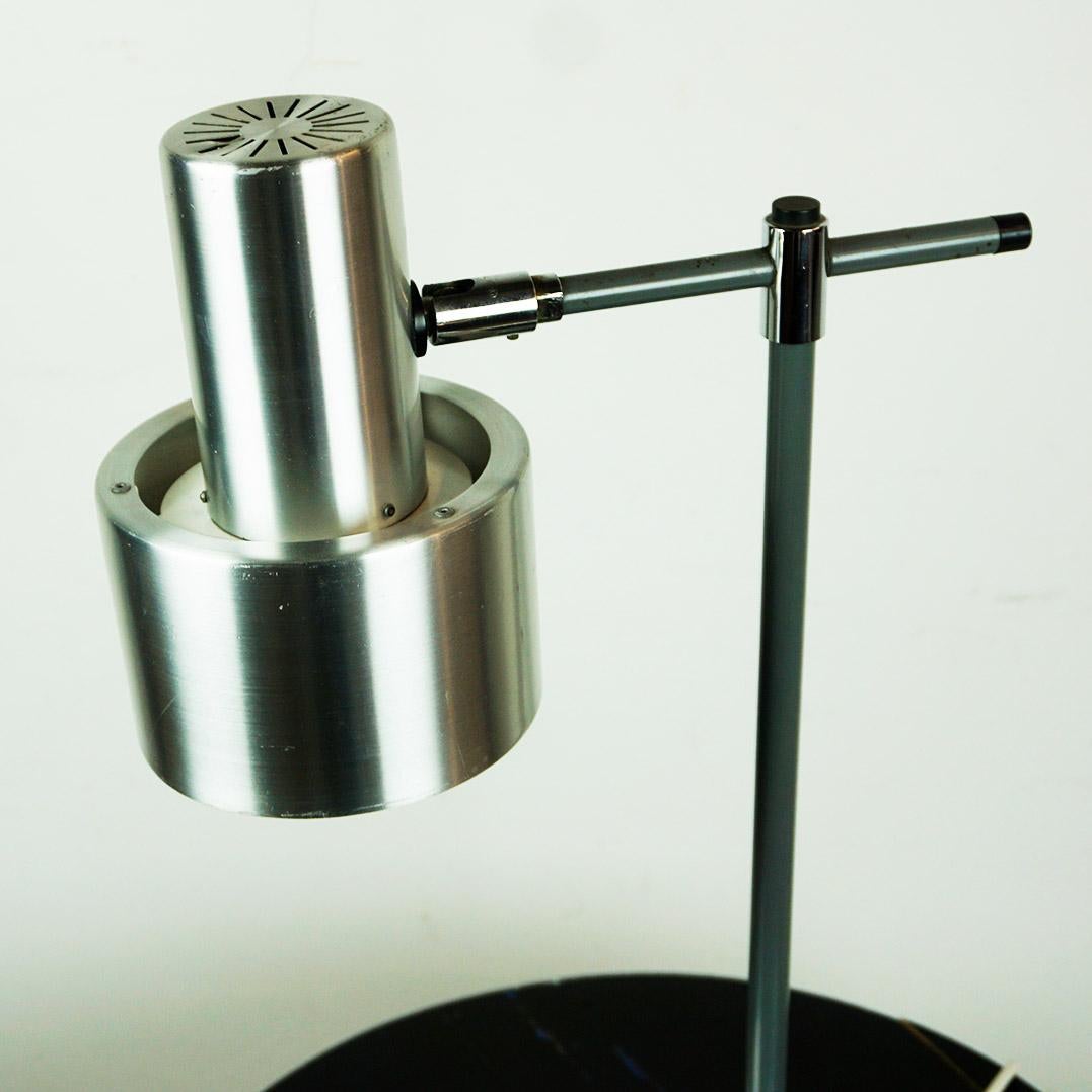 Brushed Scandinavian Modern Table Lamp Lento by Jo Hammerborg for Fog and Morup For Sale