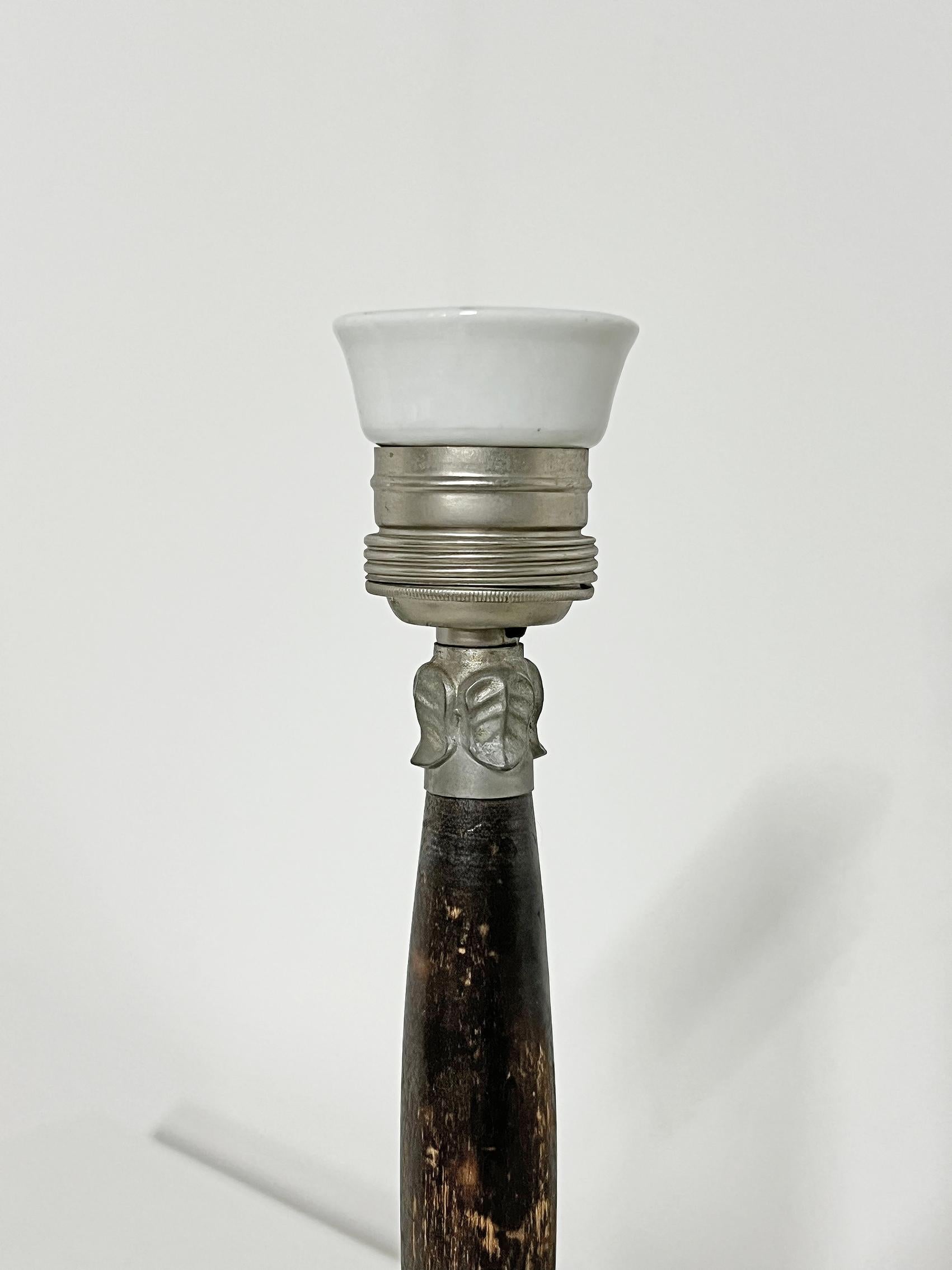 Pewter Scandinavian Modern Table Lamp, Lundin & Lindberg -1938 For Sale