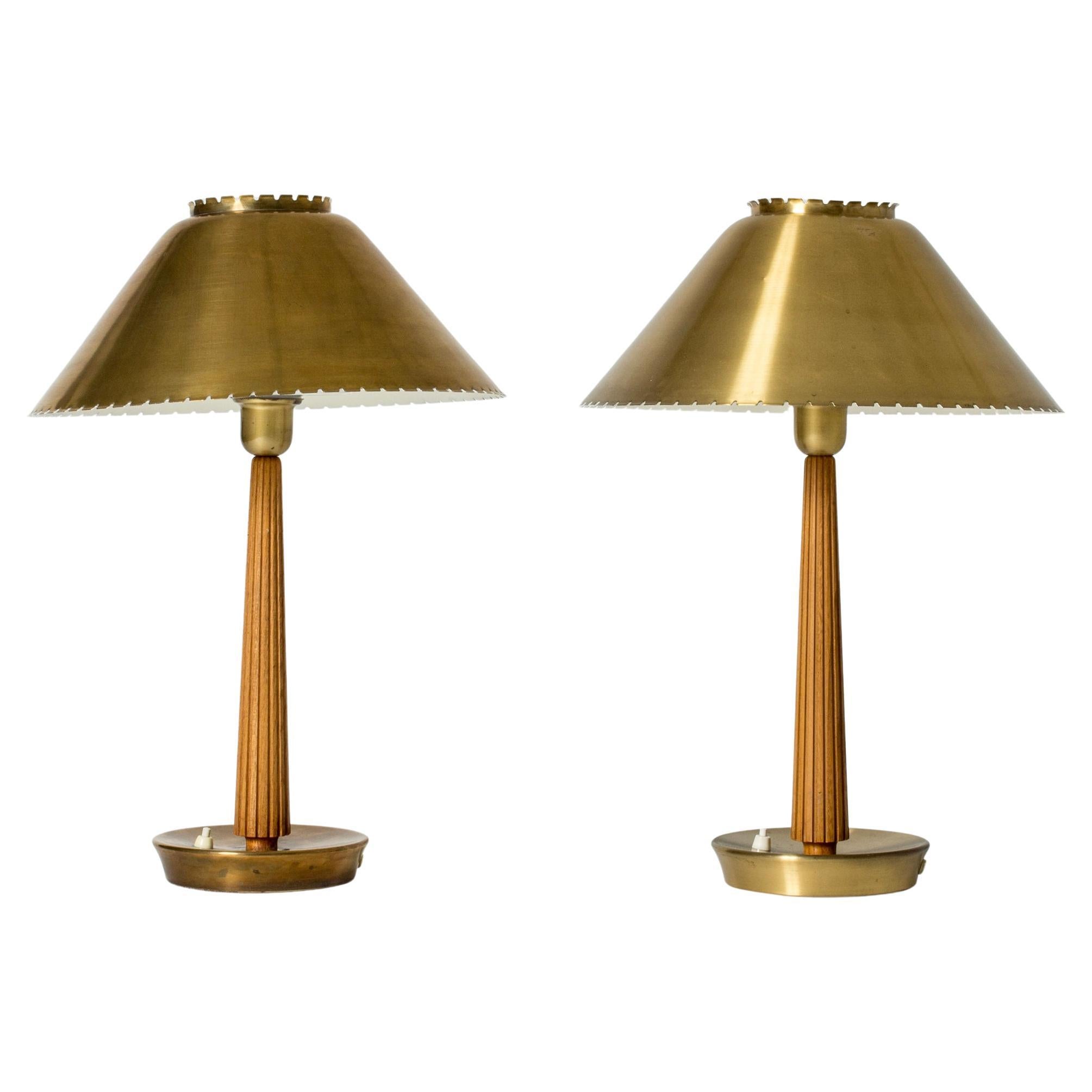 Scandinavian Modern Table Lamps, Hans Bergström, ASEA, Sweden, 1950s For Sale