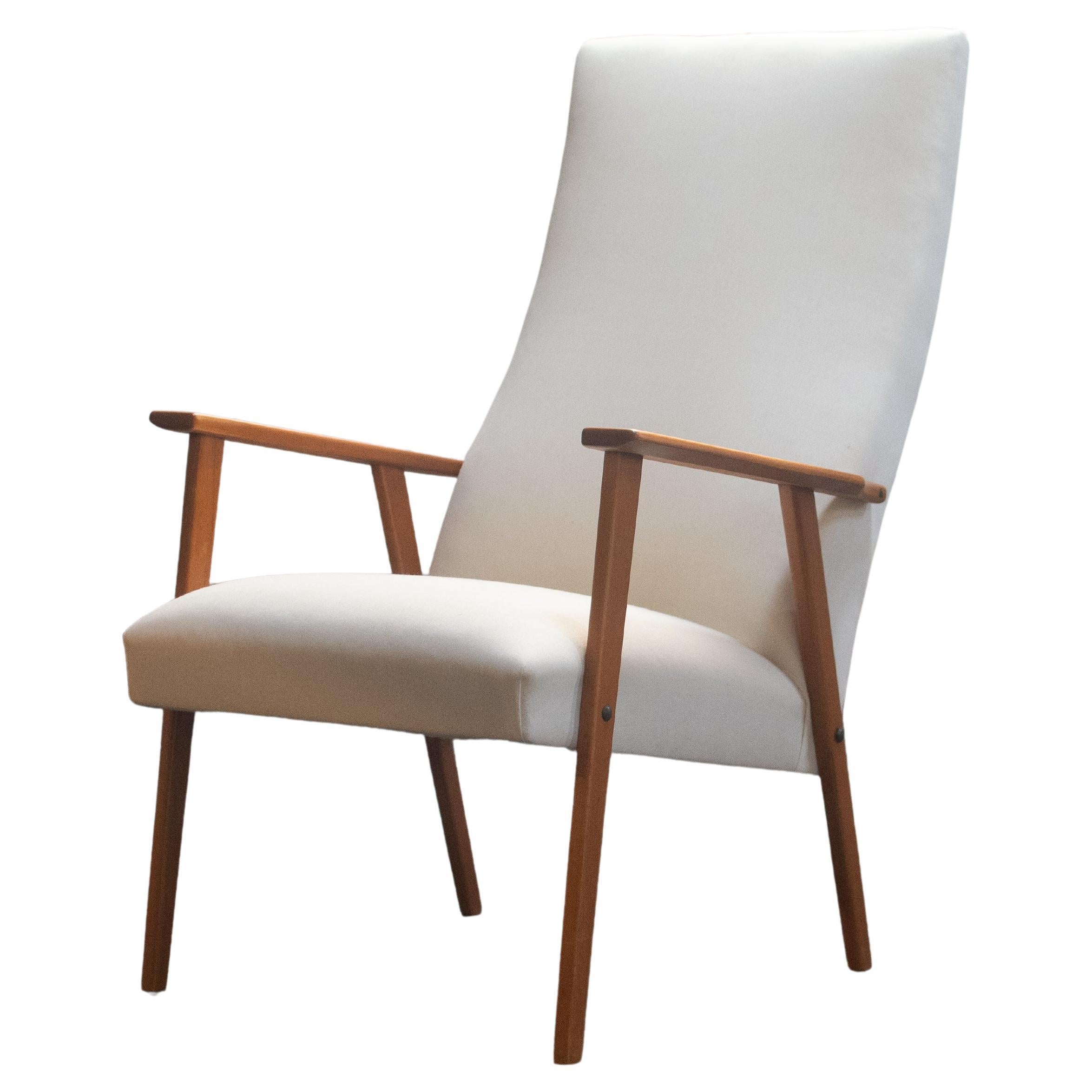 Scandinavian Modern Tall Back Easy  Chair- COM Ready For Sale