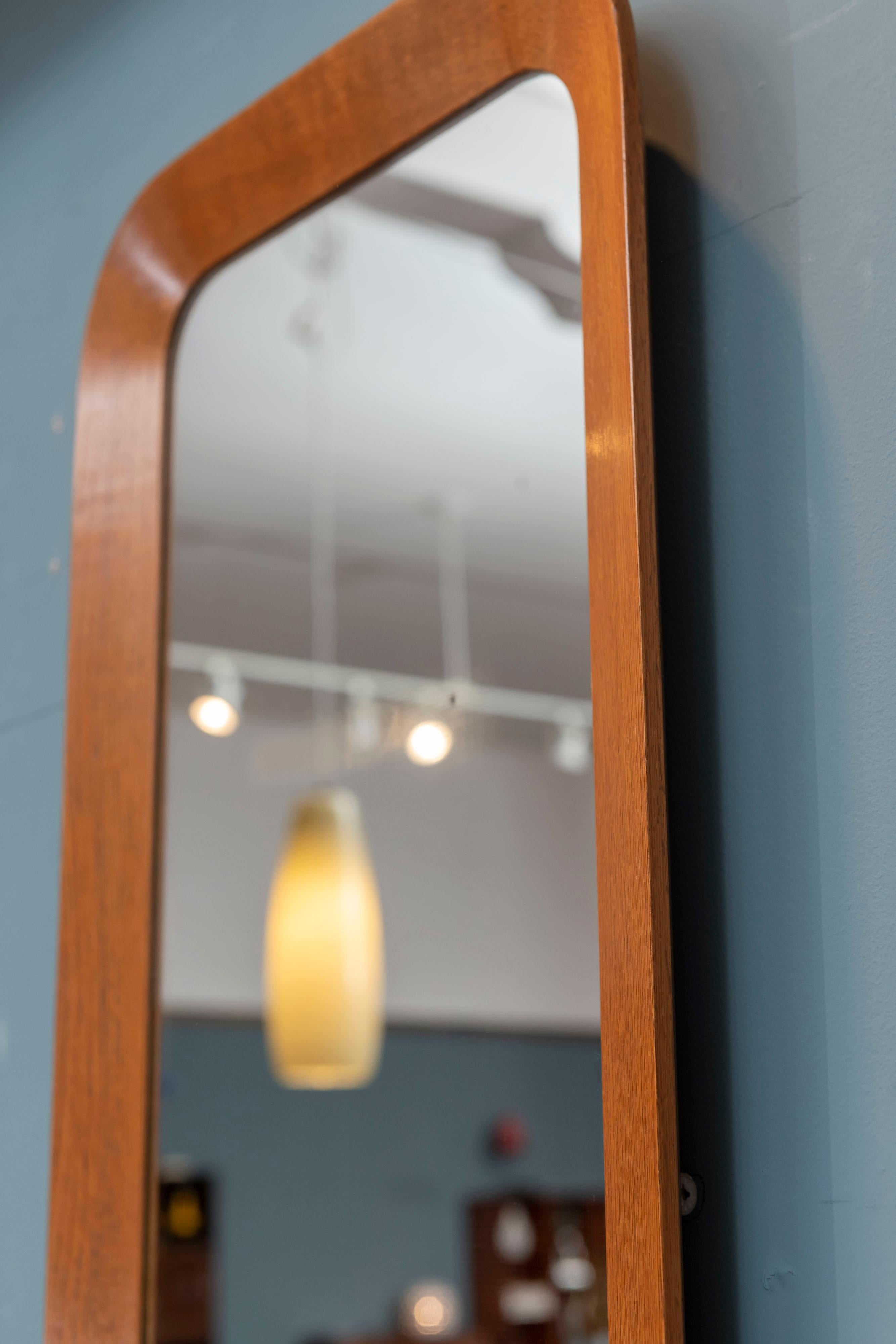 Danish Scandinavian Modern Tall Wall Mirror