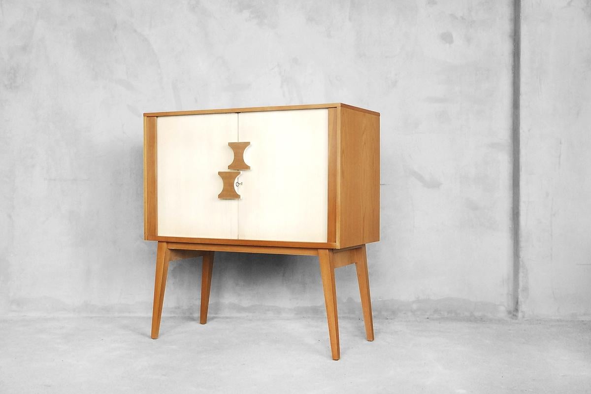 Scandinavian Modern Tambour Cabinet, 1960s For Sale 6