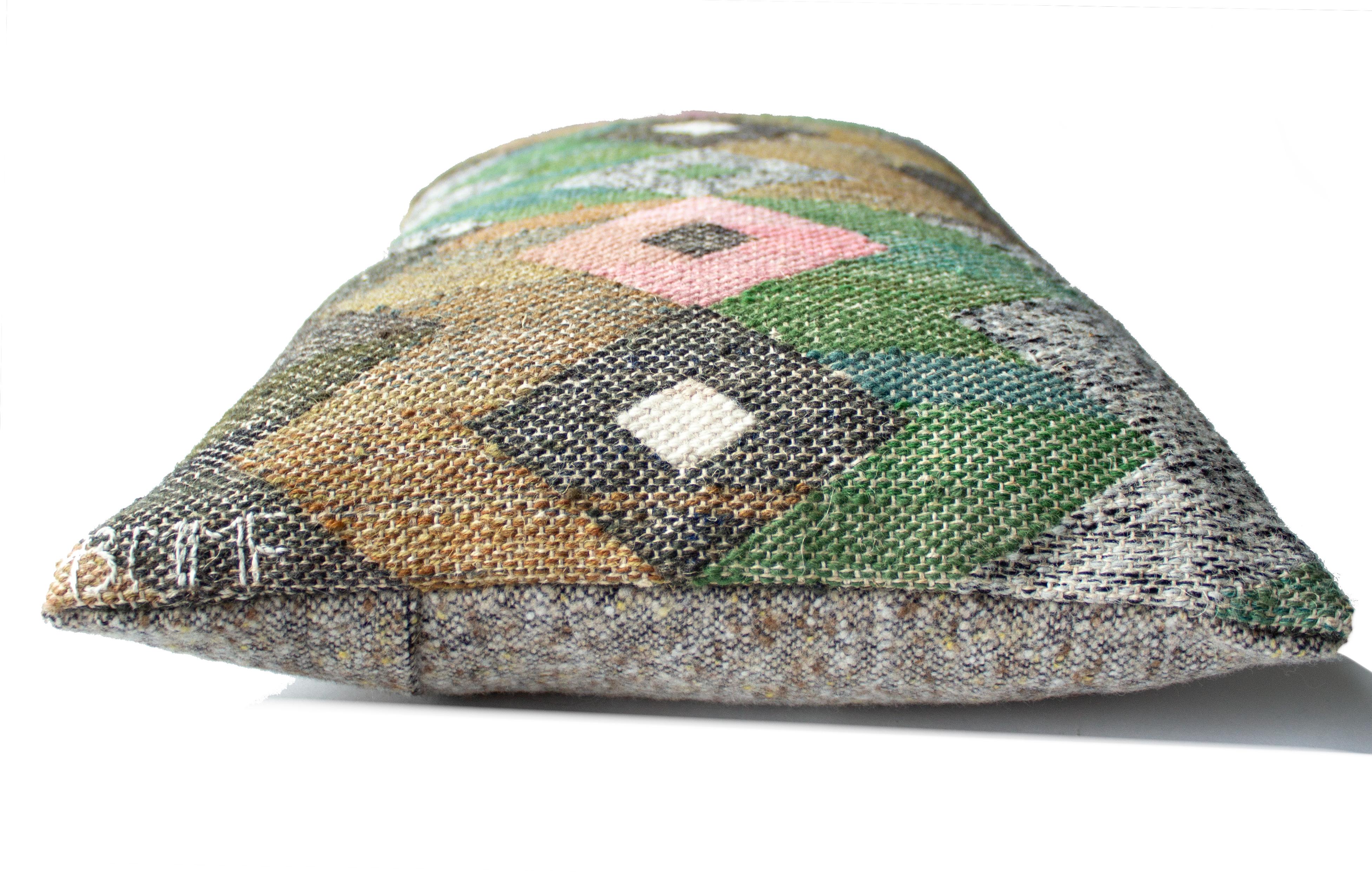 Hand-Woven Scandinavian Modern Tapestry Pillow 