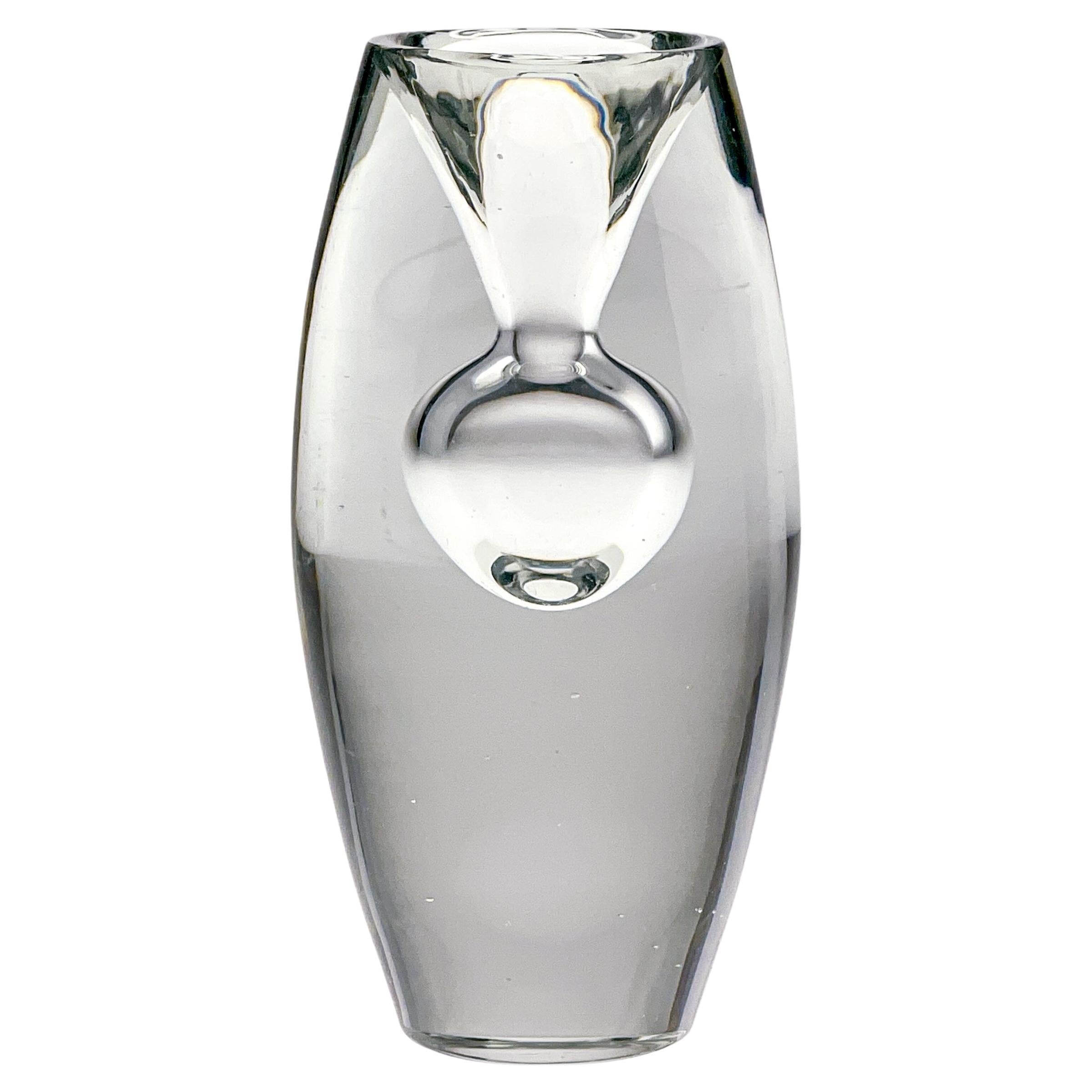Scandinavian Modern Tapio Wirkkala Clear Crystal Art-Object Tokio Handblown 1954