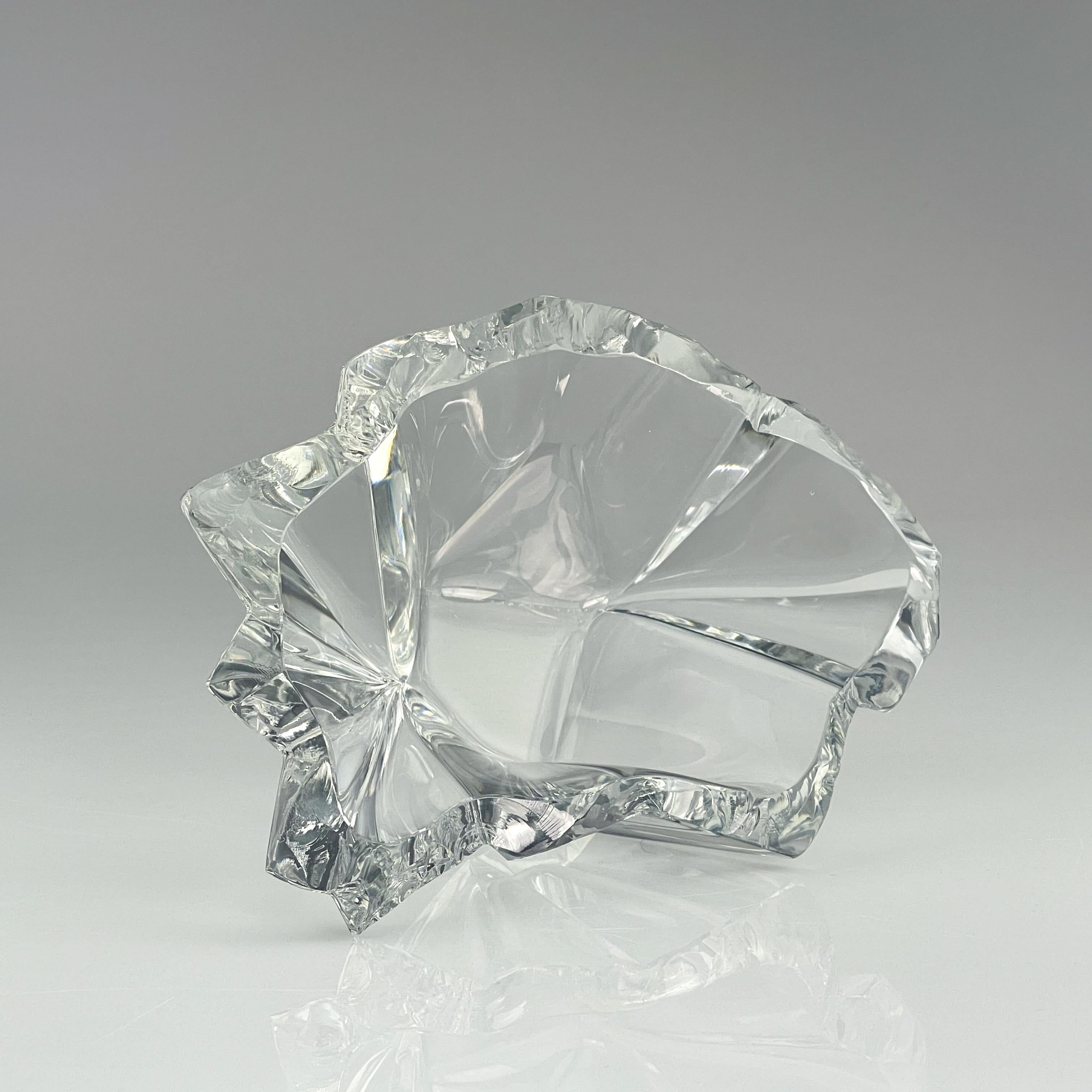 Scandinavian Modern Tapio Wirkkala Crystal Glass Art Bowl Handblown Iittala 1960 3