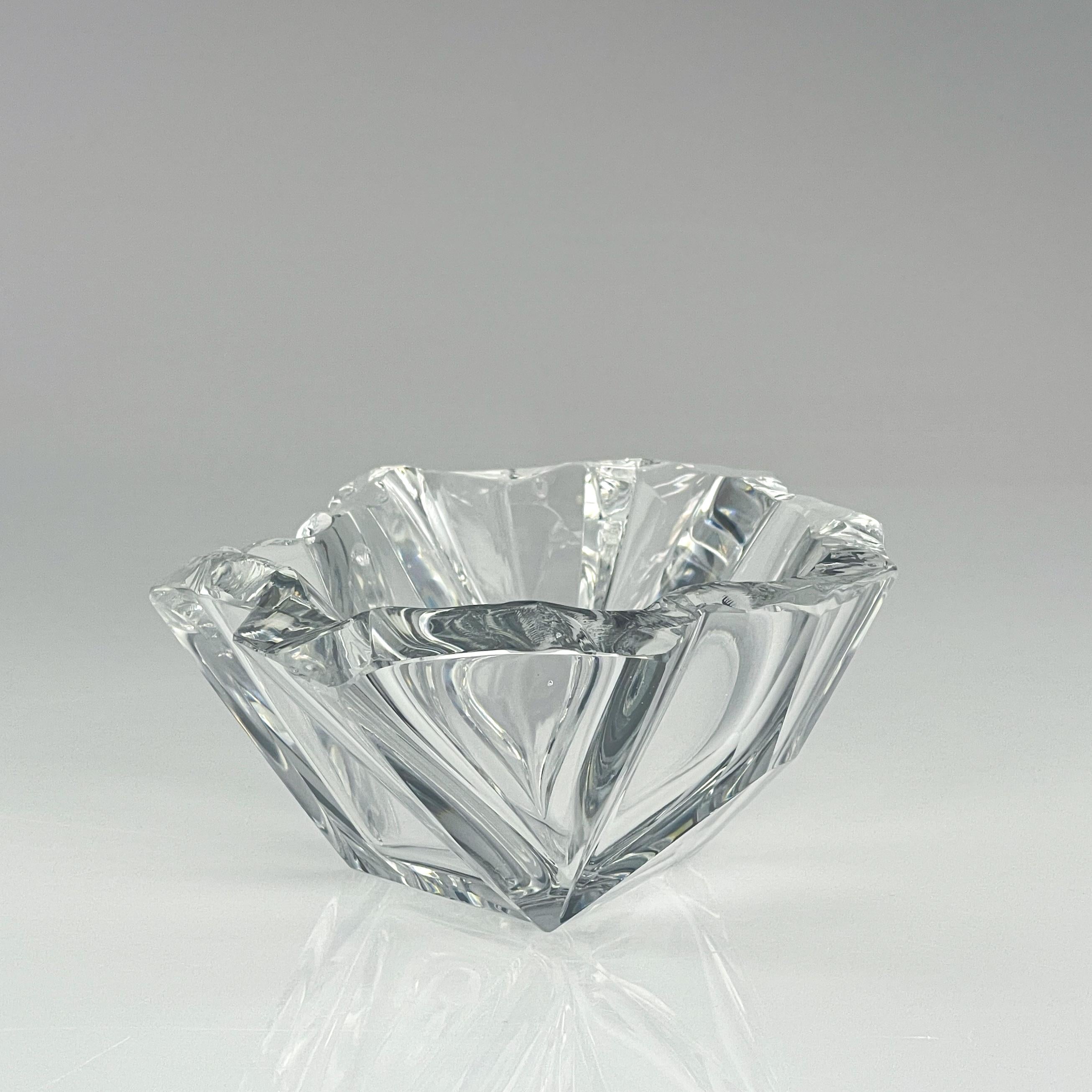 modern crystal bowl