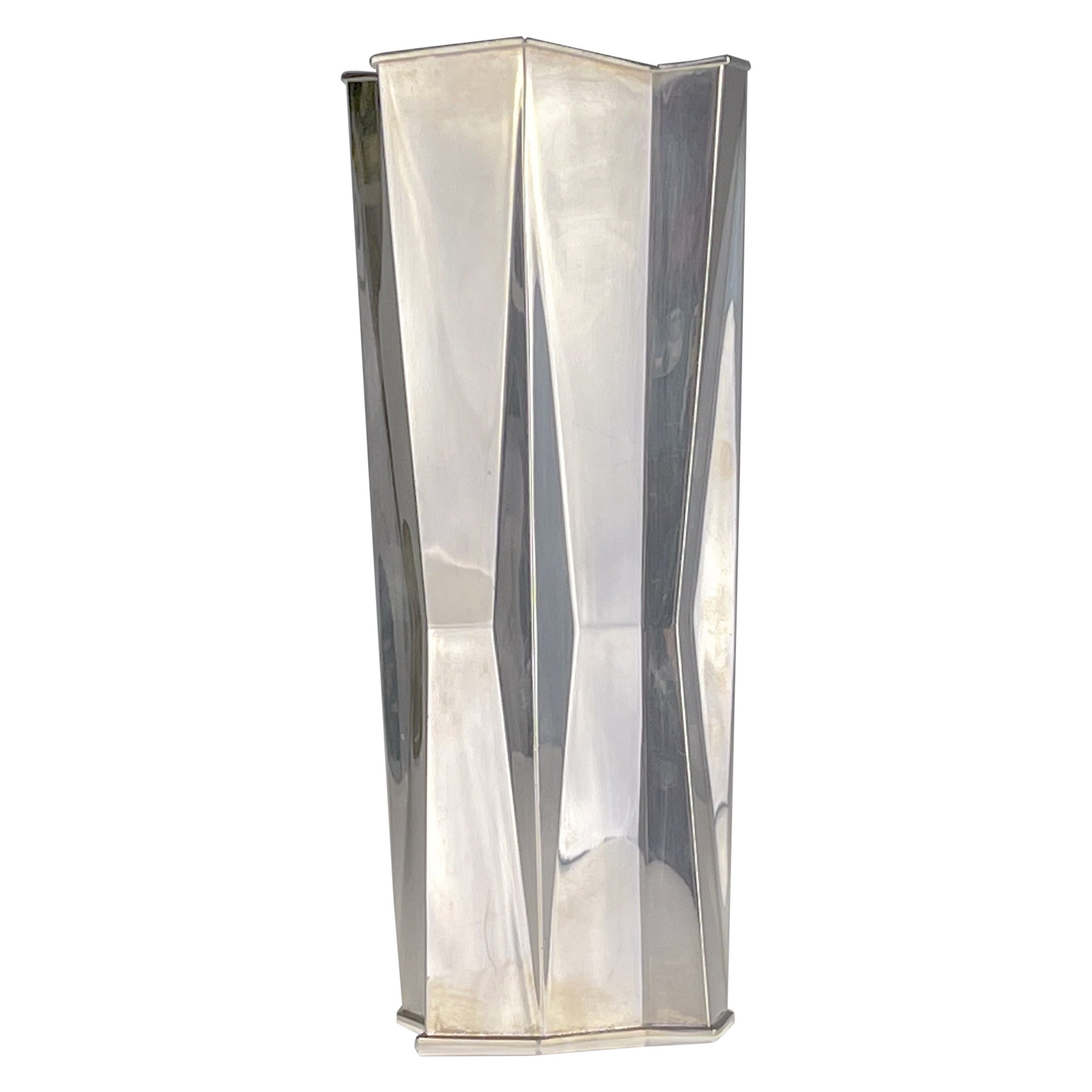 A rare Sterling silver vase, model TW226. Designed by Tapio Wirkkala in 1960 and handmade to order by the craftsmen of Kultakeskus in 1971.

Model TW226 was never made in serial production and could only be bought by placing a special order.