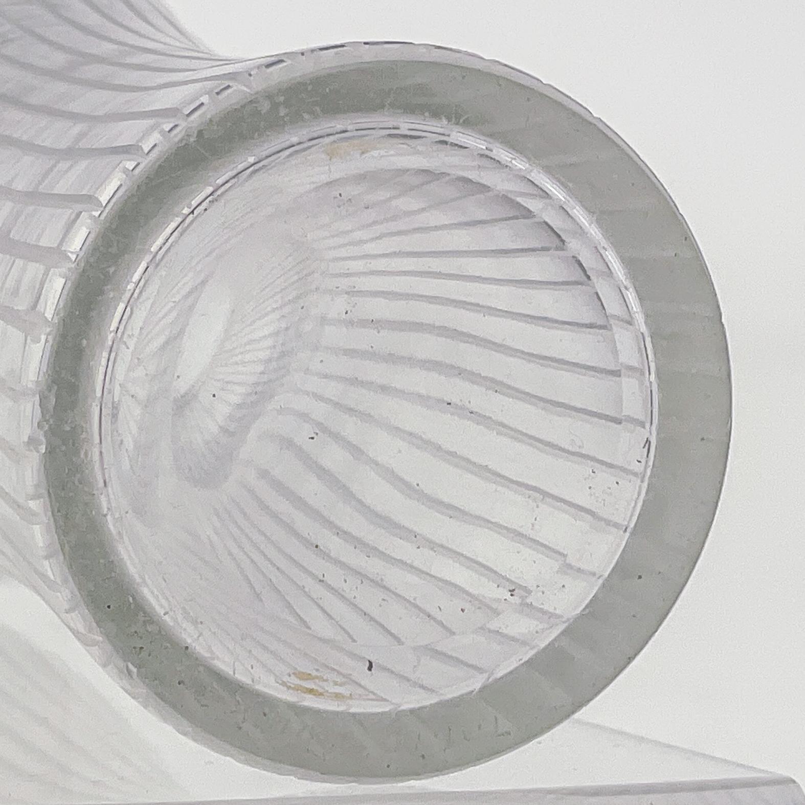 Scandinavian Modern Tapio Wirkkala Three Line Cut Crystal Art vases Handblown  11