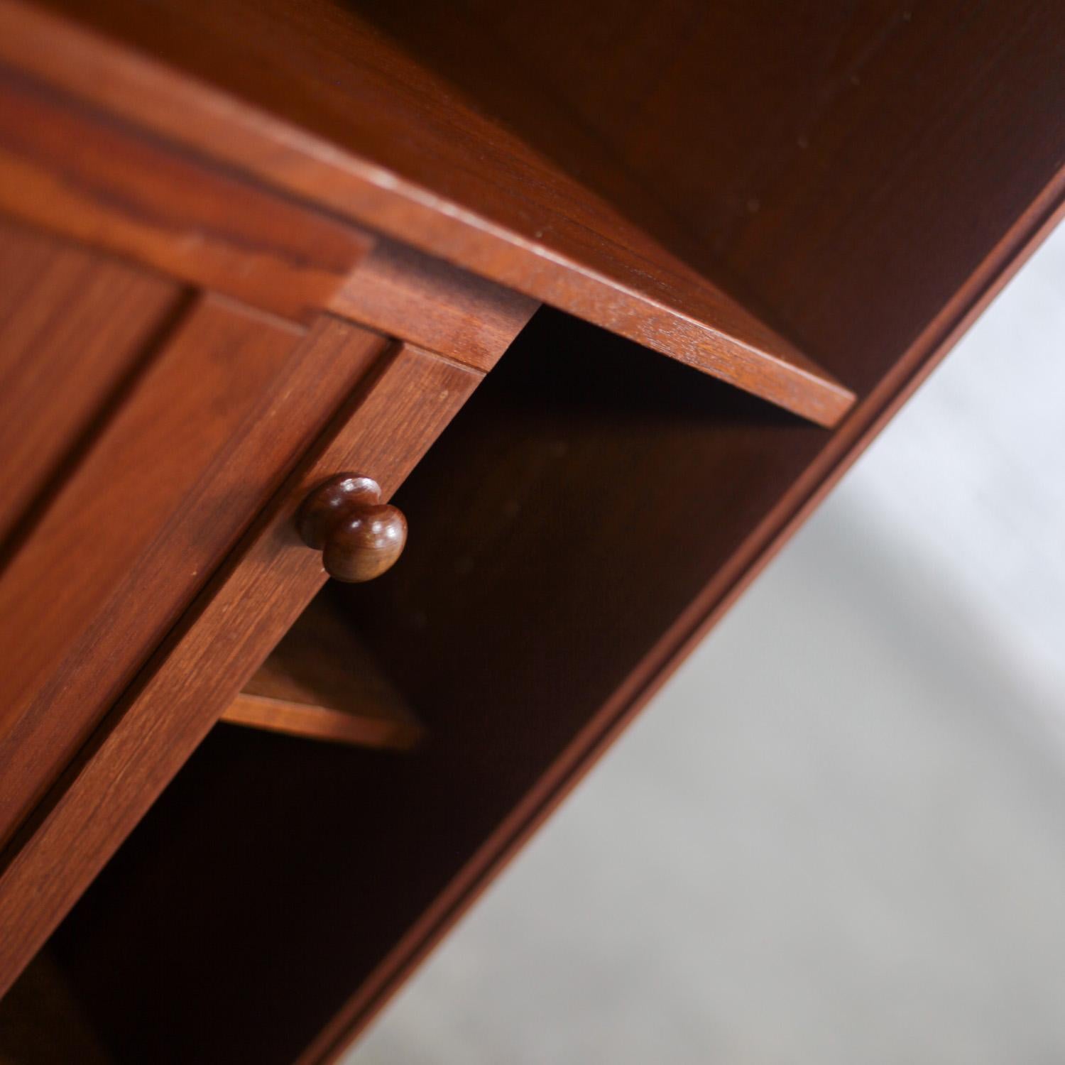 Scandinavian Modern Teak 2 Piece Display Cabinet or Bookcase Made in Denmark For Sale 9