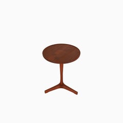 Scandinavian Modern Teak 3 Legged Round Occasional Table by Hans Andersen