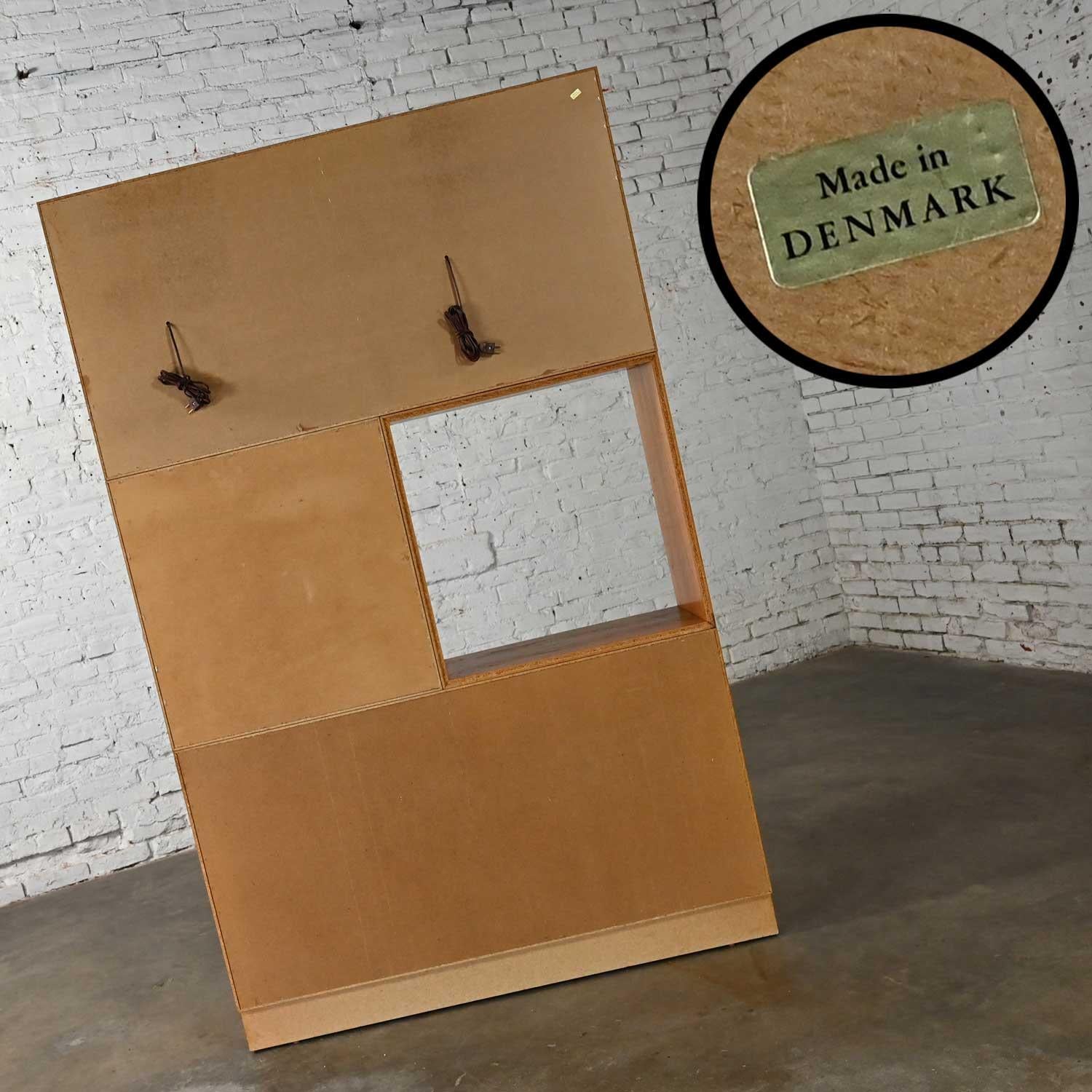 Skandinavisch Modern Teak 4 Teil Triple Stacked Sekretär Display Cabinet Dry Bar im Angebot 5
