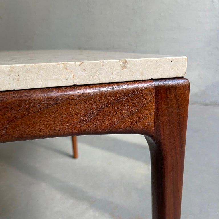 Scandinavian Modern Teak and Marble Coffee Table For Sale at 1stDibs - Marble Coffee Table In Scandinavian Penthouse
