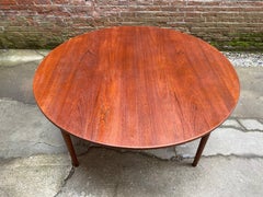 Scandinavian Modern Teak and Oak Dining Table