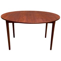 Scandinavian Modern Teak and Oak Dining Table