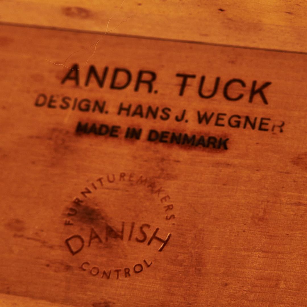 Mid-20th Century Scandinavian Modern teak and oak table from HANS J WEGNER AT312 For Sale