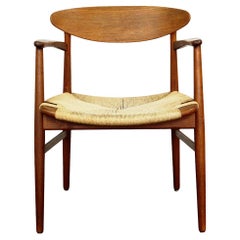 Scandinavian Modern Teak and Papercord Armchair by Aksel Bender Madsen