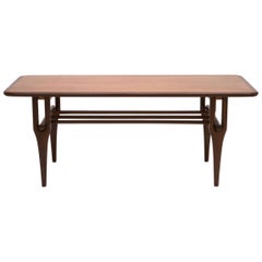 Scandinavian Modern Teak and Walnut Coffee Table