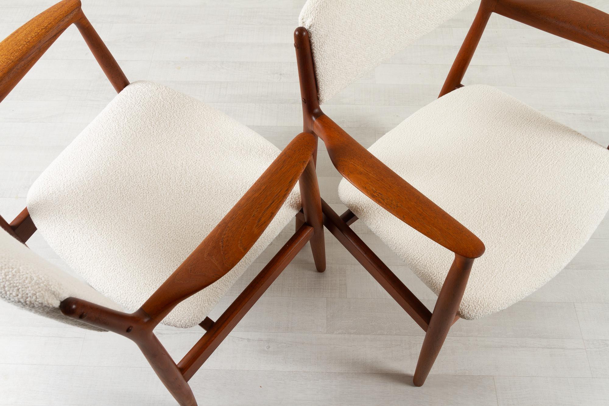 Fauteuils modernes scandinaves en teck par Harbo Sølvsten 1950, ensemble de 2 en vente 1