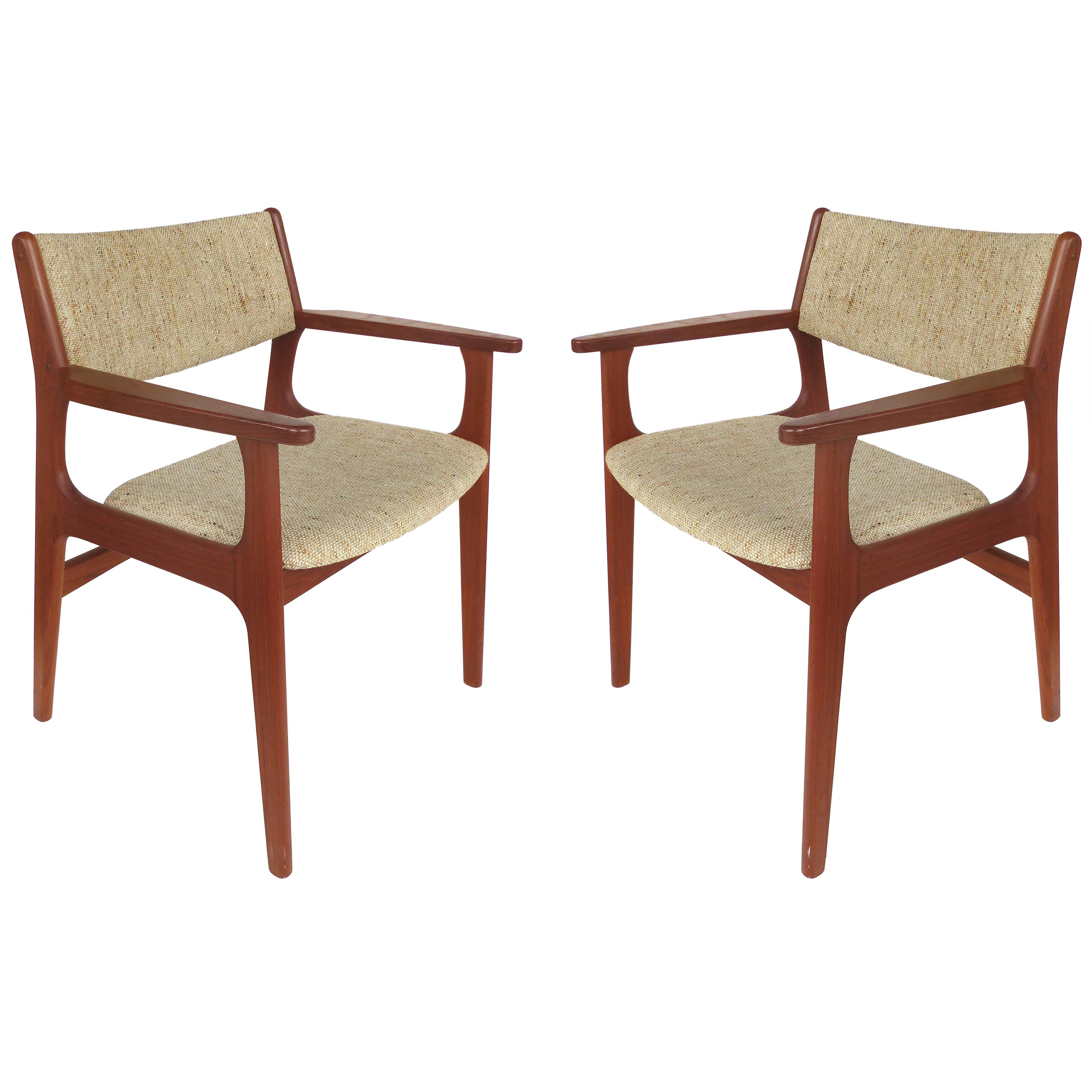 Scandinavian Modern Teak Armchairs